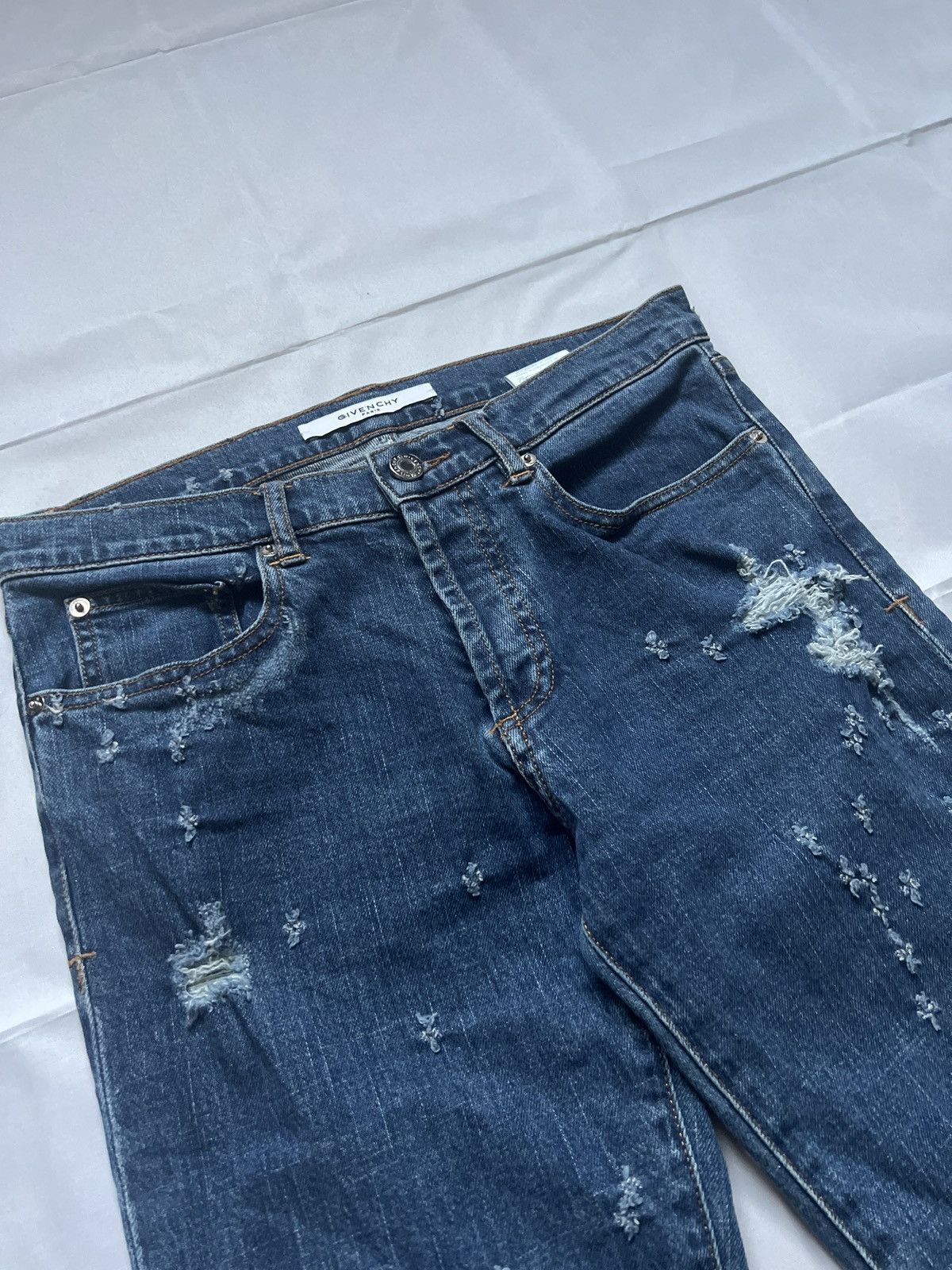 Givenchy Givenchy Distressed Rico Slim Jean Denim Size US 28 / EU 44 - 11 Thumbnail