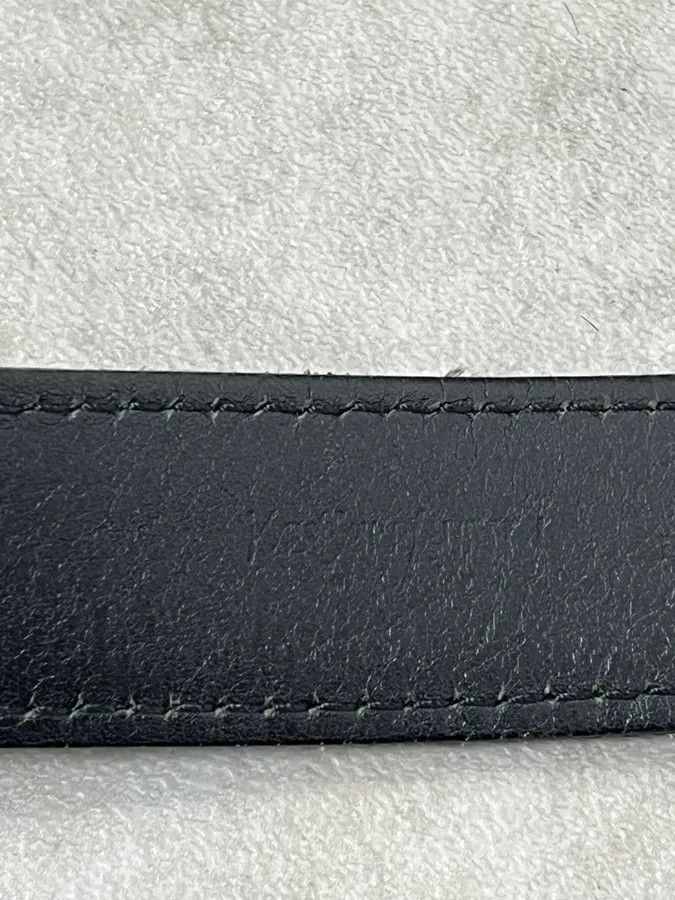 Yves Saint Laurent FW2003 Yves Saint Laurent Small YSL Buckle Black Leather Belt Size ONE SIZE - 9 Thumbnail