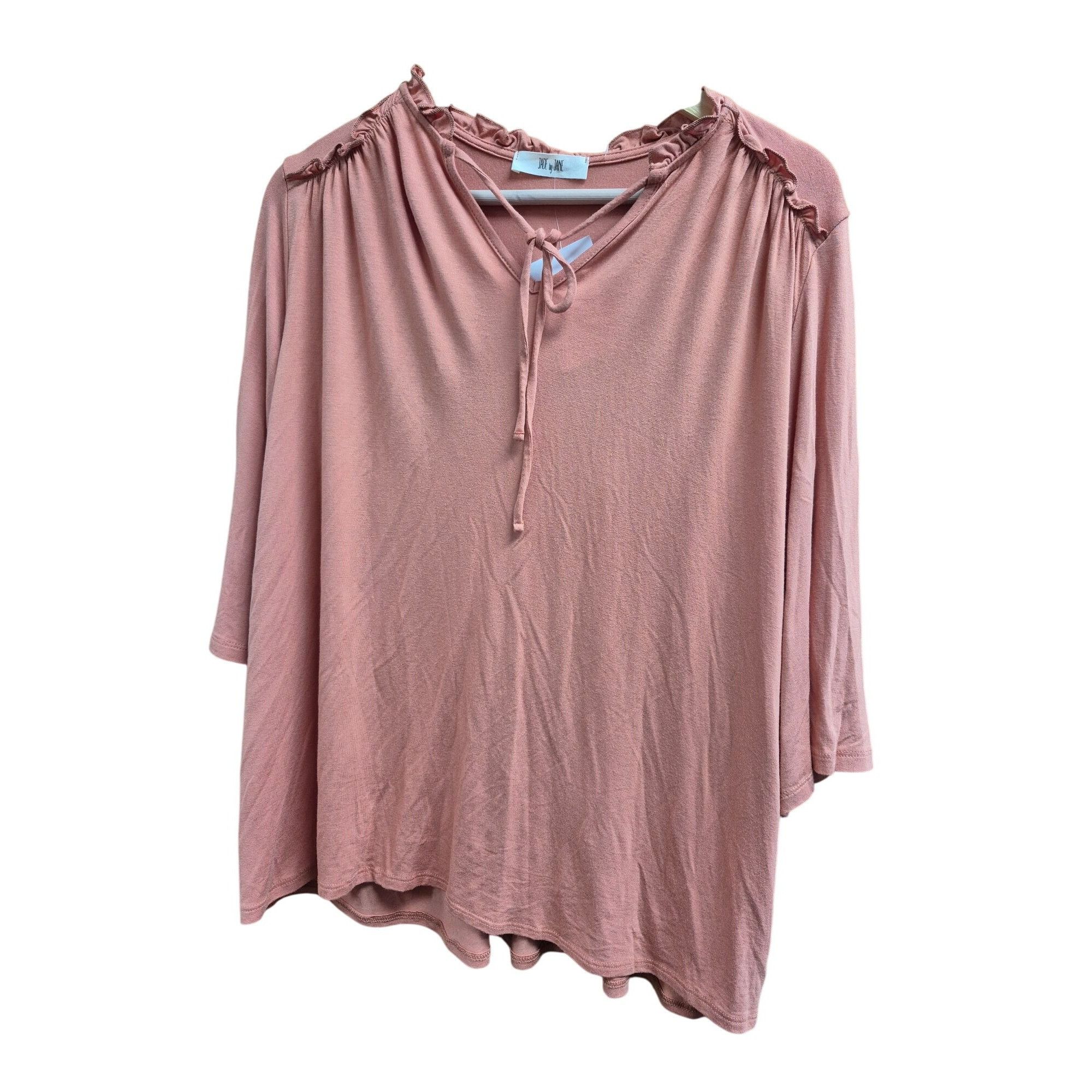 Other Peach Small 3/4 Sleeve Ruffle Tunic Top Medium Size M / US 6-8 / IT 42-44 - 2 Thumbnail