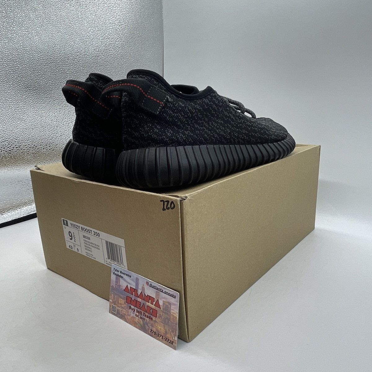 Adidas Yeezy boost 350 pirate black Size US 9.5 / EU 42-43 - 5 Thumbnail
