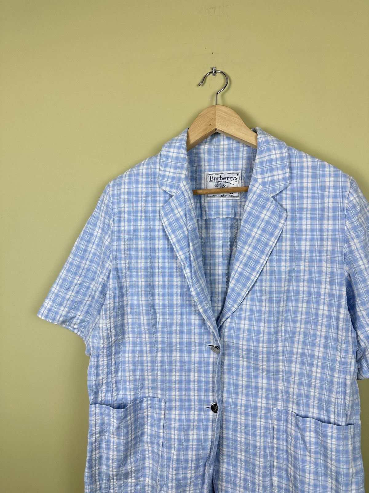Burberry × Vintage Vintage shortsleeve Burberry blazer Size L / US 10 / IT 46 - 6 Thumbnail