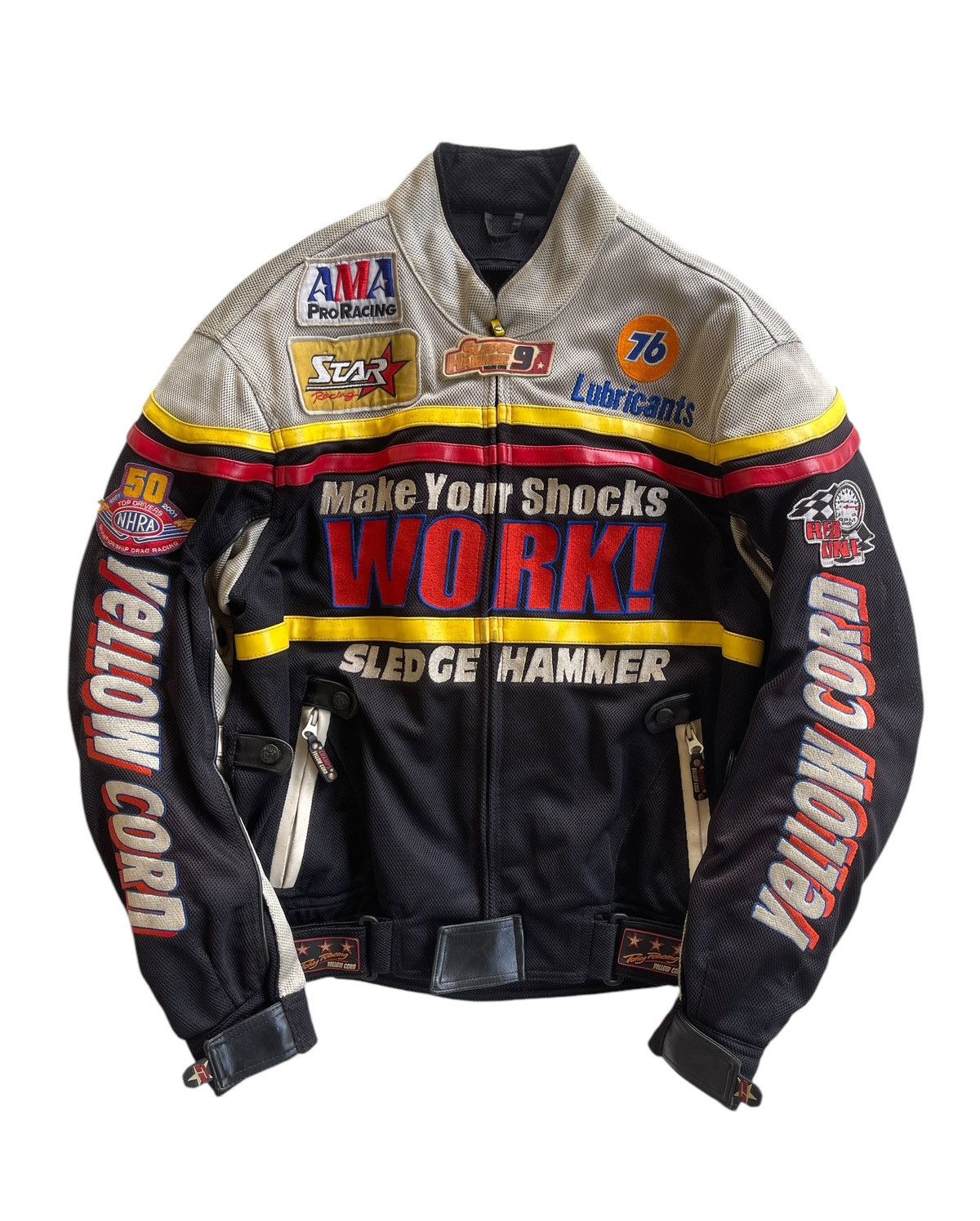 YELLOW CORN Vintage Yellow Corn X Lubricant NHRA Racing Schoeller Jacket Size US L / EU 52-54 / 3 - 2 Thumbnail