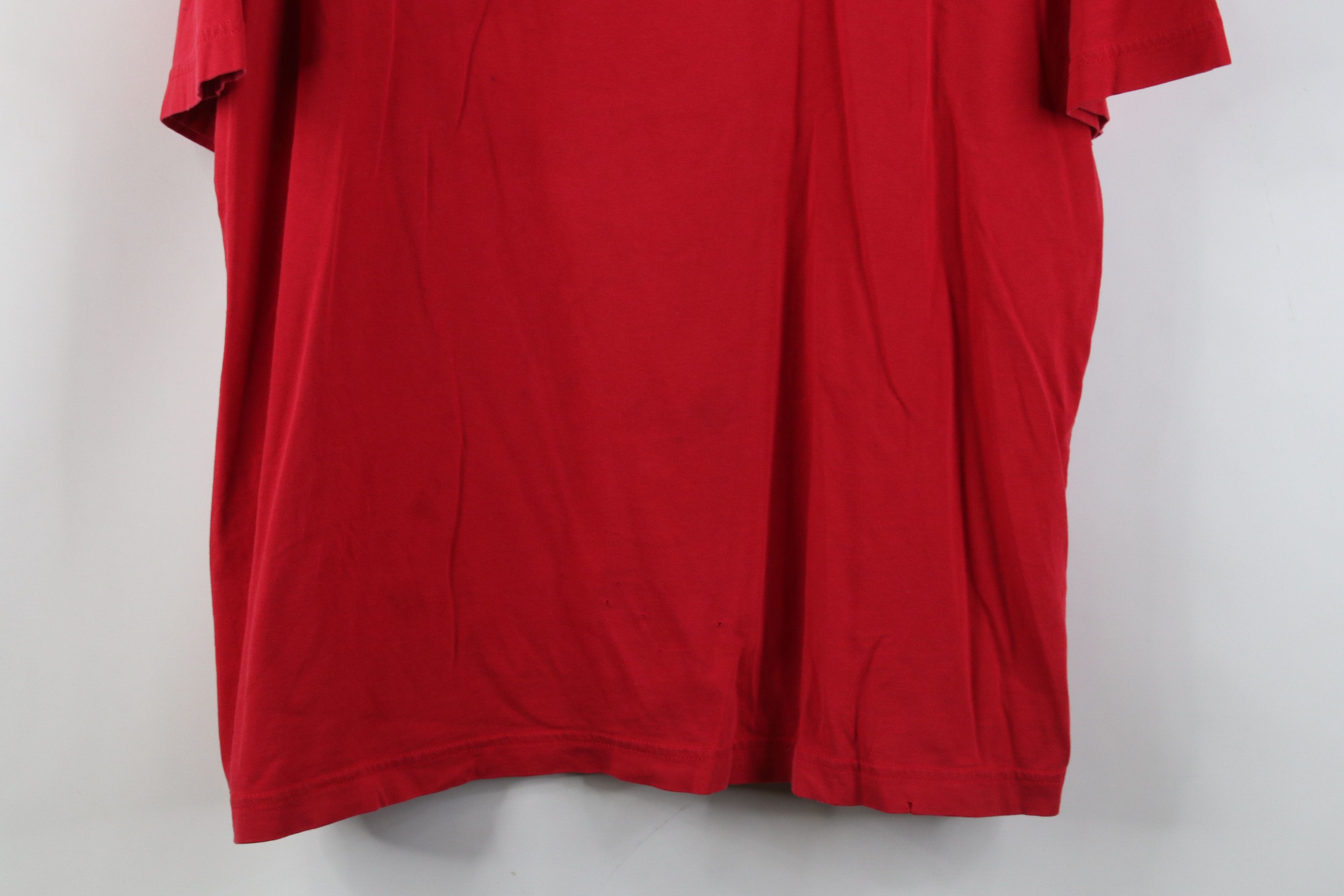 Lands' End Vintage Y2K Lands End Blank Short Sleeve Cotton T-Shirt Red Size US L / EU 52-54 / 3 - 3 Thumbnail