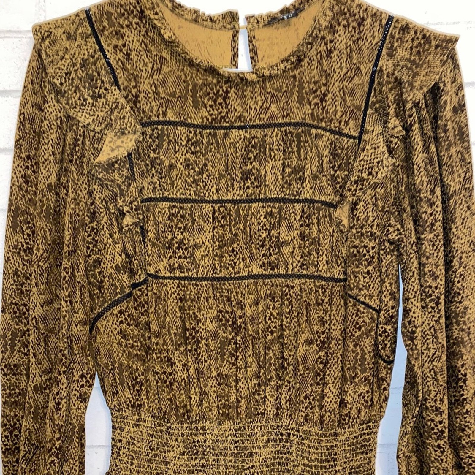 Rails Rails $228 Faren Sepia Python Mini Dress Size Medium EUC Size M / US 6-8 / IT 42-44 - 9 Thumbnail