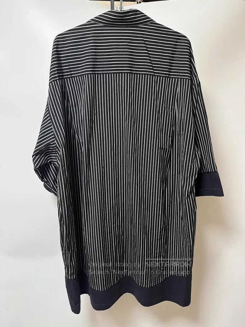 Balenciaga Balenciaga Black Stripe Layered Look Short Sleeve Shirt. Size US M / EU 48-50 / 2 - 2 Thumbnail