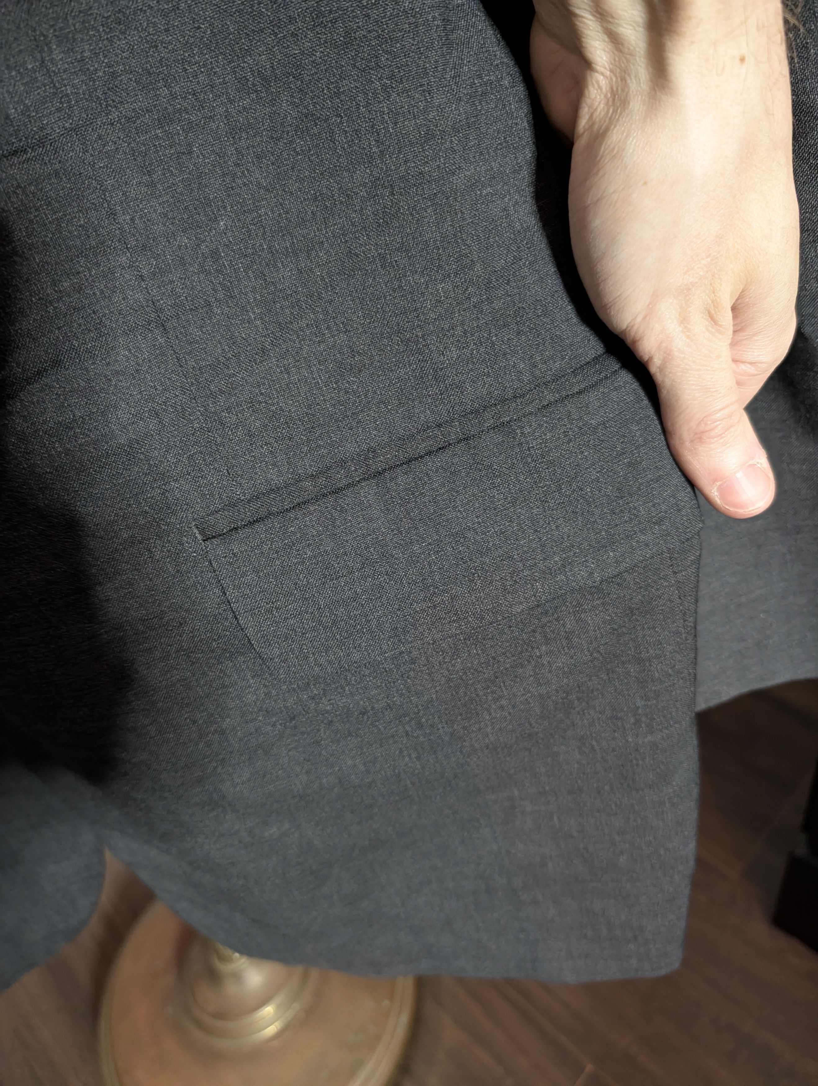 Vitale Barberis Canonico Di Barna 1969 Super 110s textured gray jacket Italy Size 44R - 5 Thumbnail
