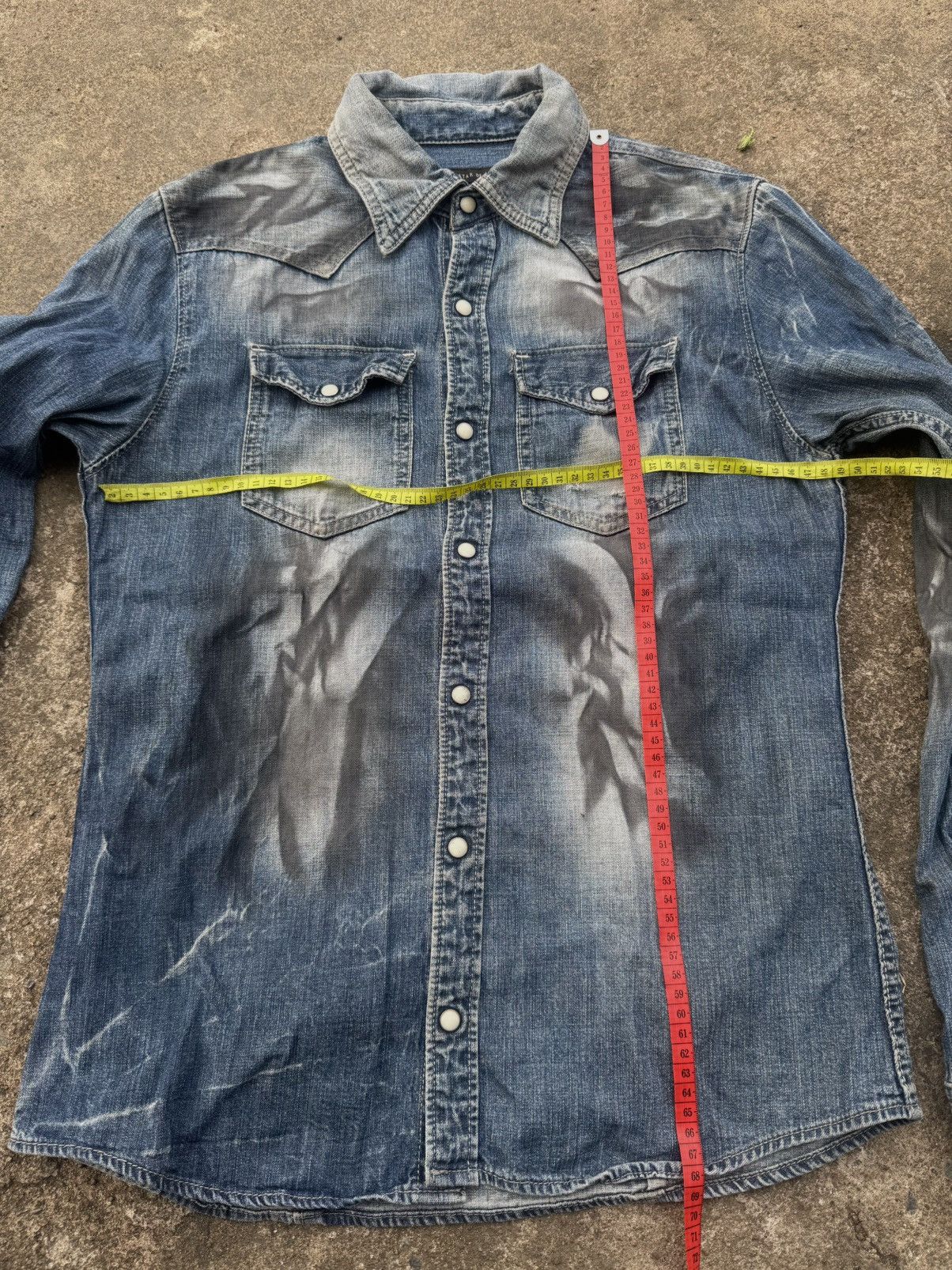 Tornado Mart FUGA Denim Distressed Button Size US M / EU 48-50 / 2 - 5 Thumbnail