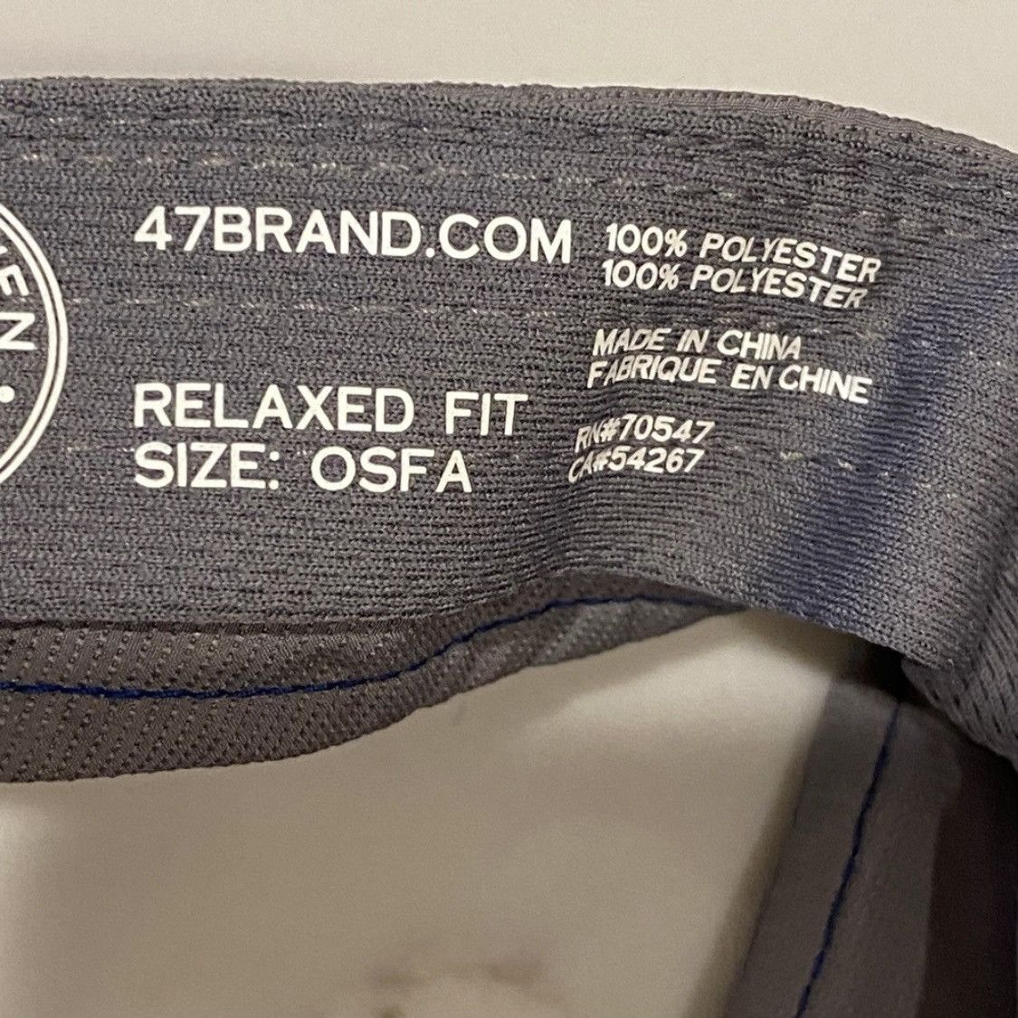 47 Chicago cubs Embroidered Visor Gray Adjustable Size ONE SIZE - 5 Thumbnail