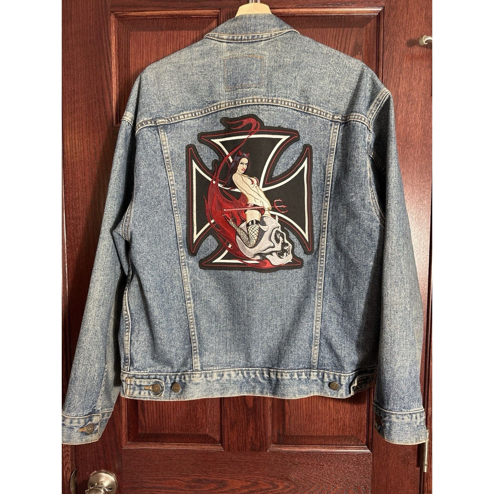 Levi's Levi’s 70507 Y2K Custom Biker Denim Iron Cross Patch M Size US M / EU 48-50 / 2 - 1 Thumbnail