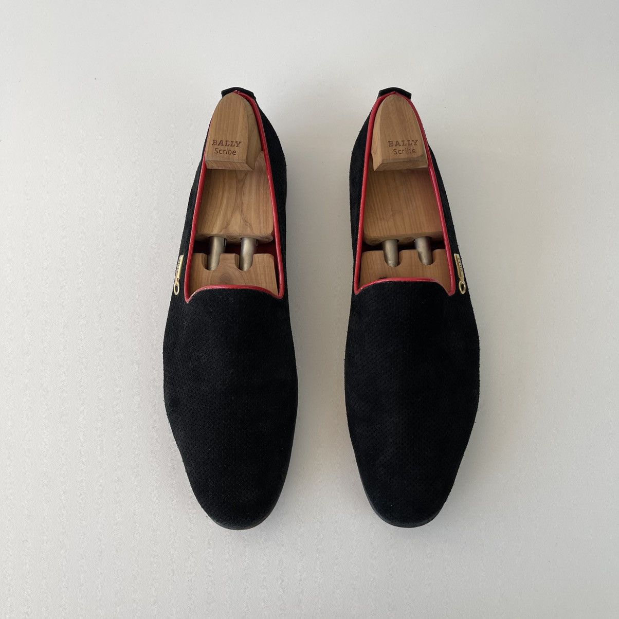 Zilli Zilli Suede Loafers Leather Perforation Shoes Black Rare Size US 11 / EU 44 - 5 Thumbnail