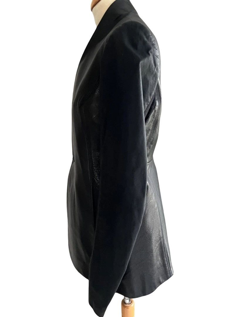Rick Owens Rick Owens “Hollywood” Wrap Leather Jacket – Black Unisex Size US S / EU 44-46 / 1 - 9 Thumbnail