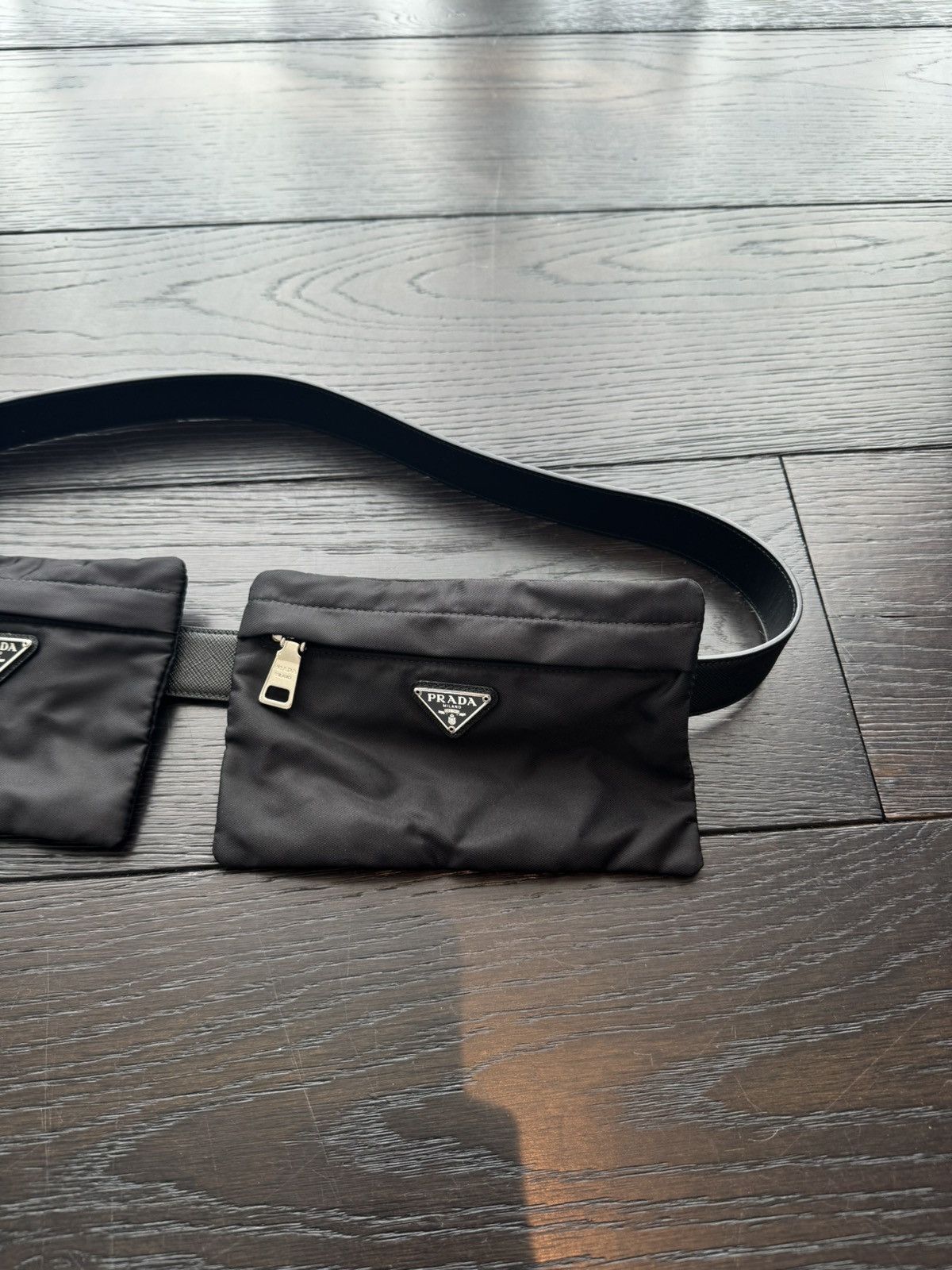 Prada Prada leather belt with 2 nylon pouches Size 40 - 3 Thumbnail