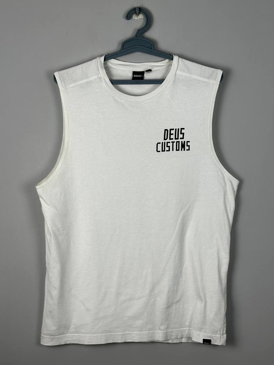 Deus Ex Machina Vintage Deus Ex Machina Big Logo White Sleeveless T Shirt Size US L / EU 52-54 / 3 - 2 Thumbnail
