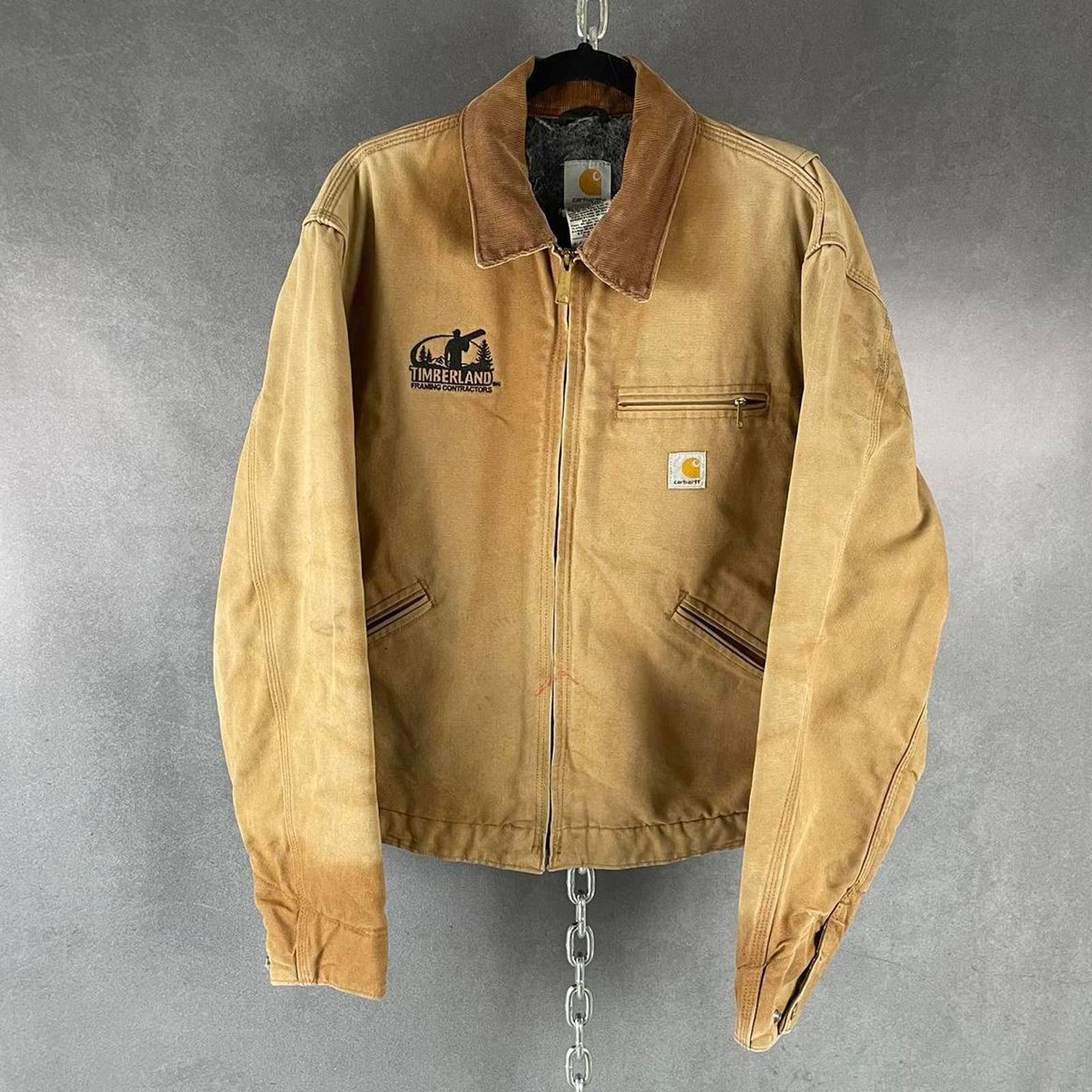 Carhartt Brown carhartt Detroit jacket. Tan and faded L | Grailed