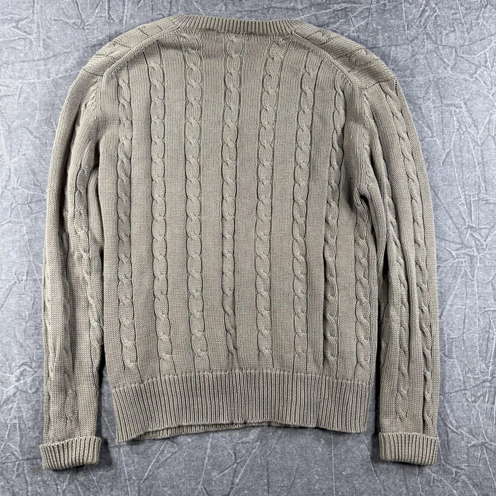 Harry Rosen Harry Rosen Sweater Men's L Brown V-Neck Cotton Knit Size US L / EU 52-54 / 3 - 6 Thumbnail
