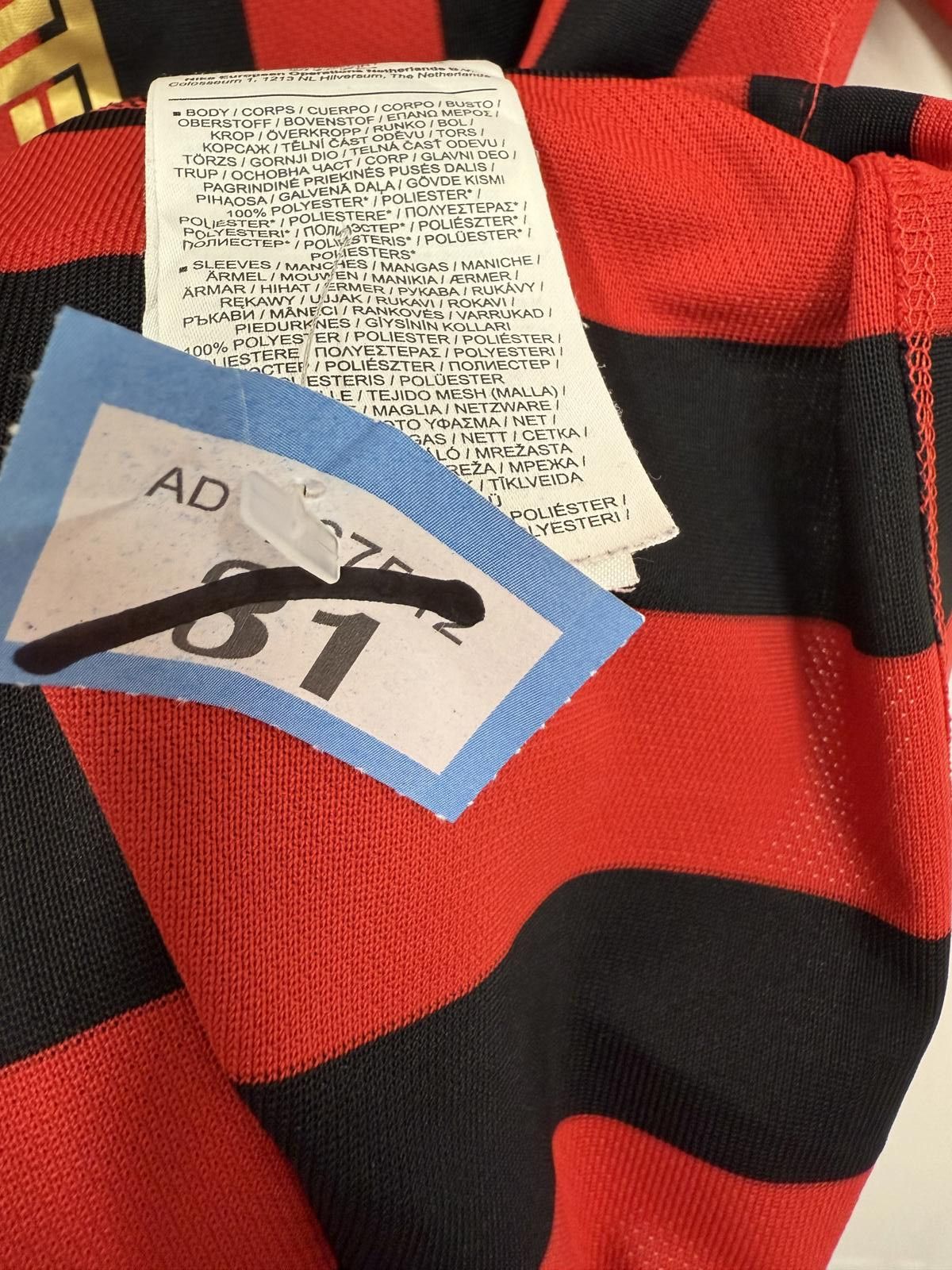 Nike Nike Dri-FIT Red and Black Striped Soccer Jersey Size US M / EU 48-50 / 2 - 3 Thumbnail