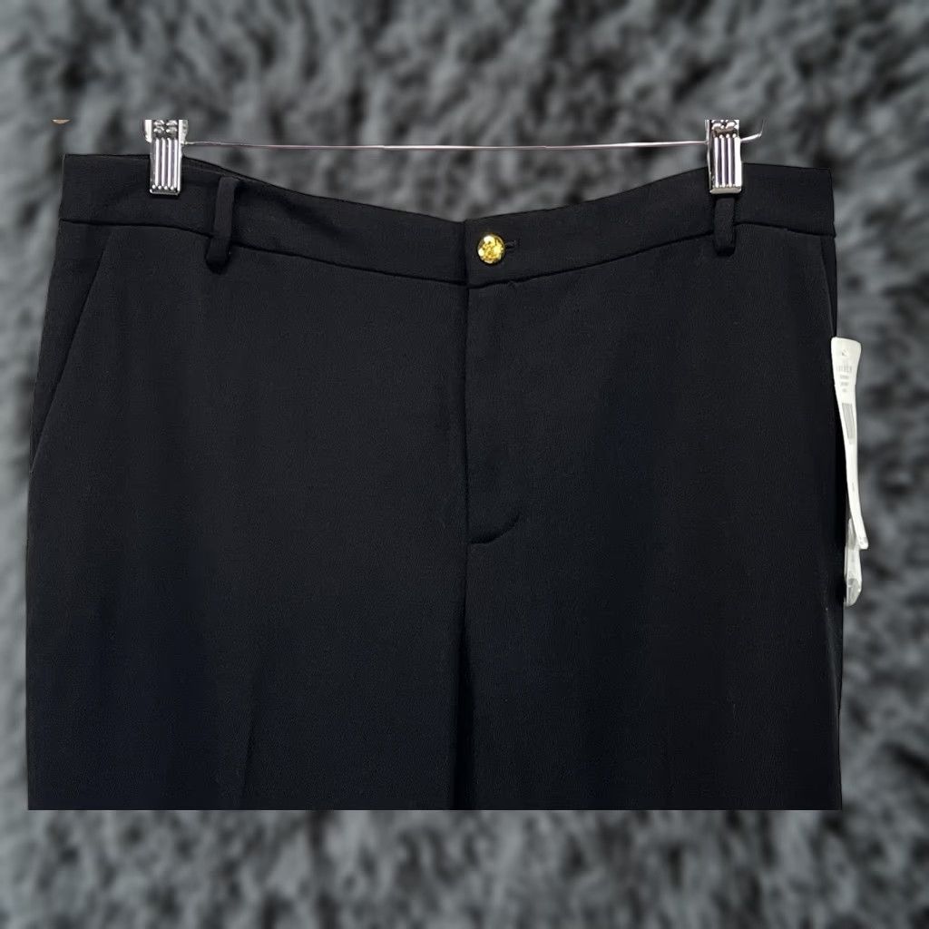 Ralph Lauren VINTAGE Lauren Ralph Lauren LRL Wool Pants Women Sz 14 Black Button Zip 31.5" Inseam Dress Pants 90s Old Money Capsule Womens Size 36" / US 14 / IT 50 - 1 Thumbnail