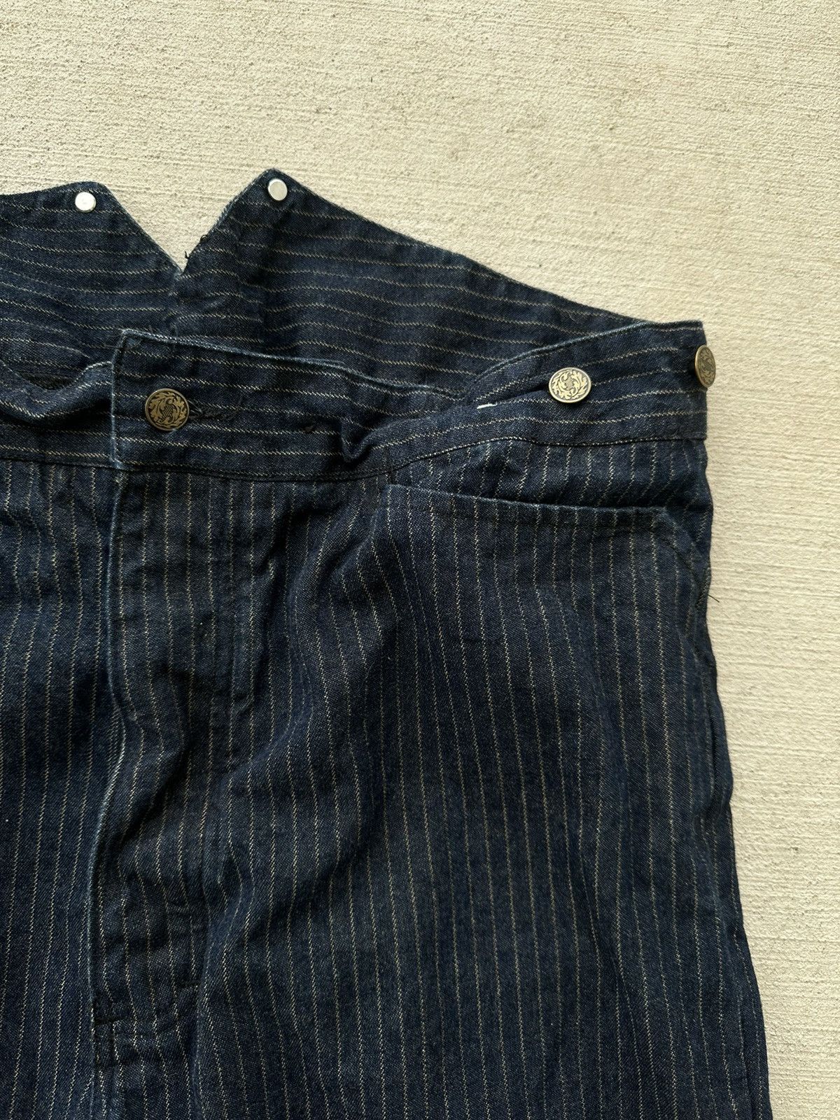 Vintage American Vintage Railway Pinstripe Pants Size US 36 / EU 52 - 3 Thumbnail