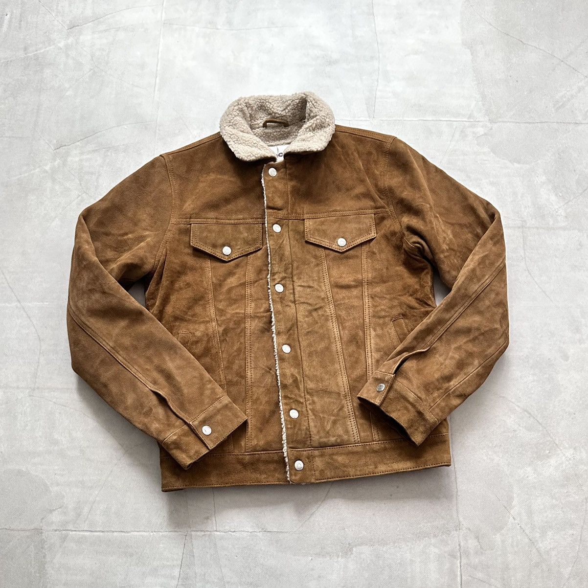 Schott Schott NYC Goat Suede Rancher Trucker Jacket Sherpa Avirex Size US S / EU 44-46 / 1 - 7 Thumbnail