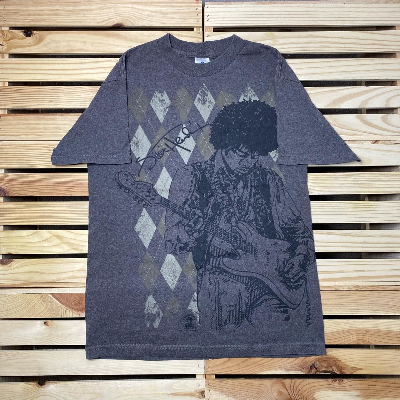 AAA Vintage Jimi Hendrix Brown Argyle Band Tee Size Medium Size US M / EU 48-50 / 2 - 1 Thumbnail
