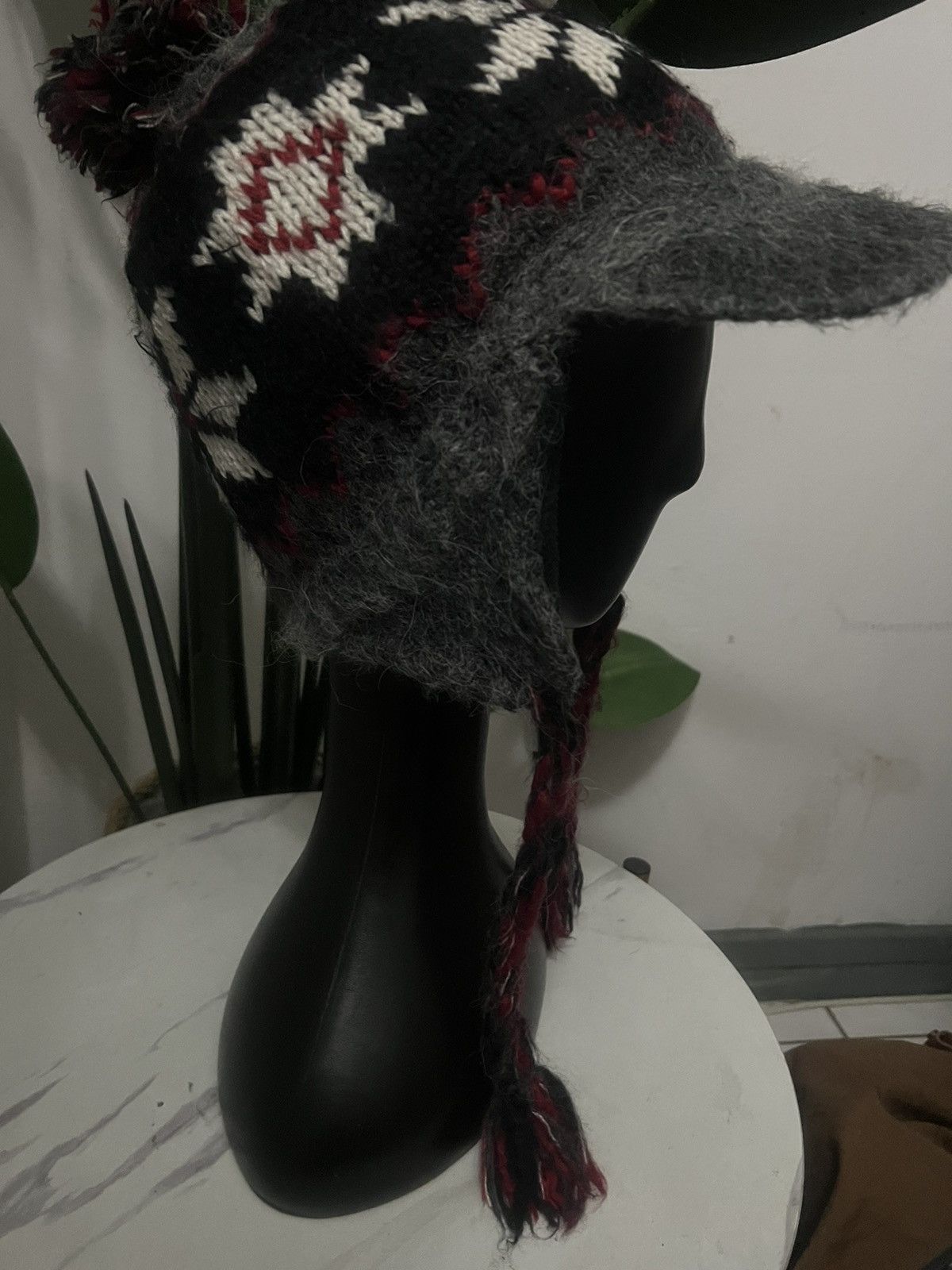 Japanese Brand × Vintage SICK‼️MOHAIR WOOL PHENIX EAR FLAT BEANIE HAT Size ONE SIZE - 3 Thumbnail