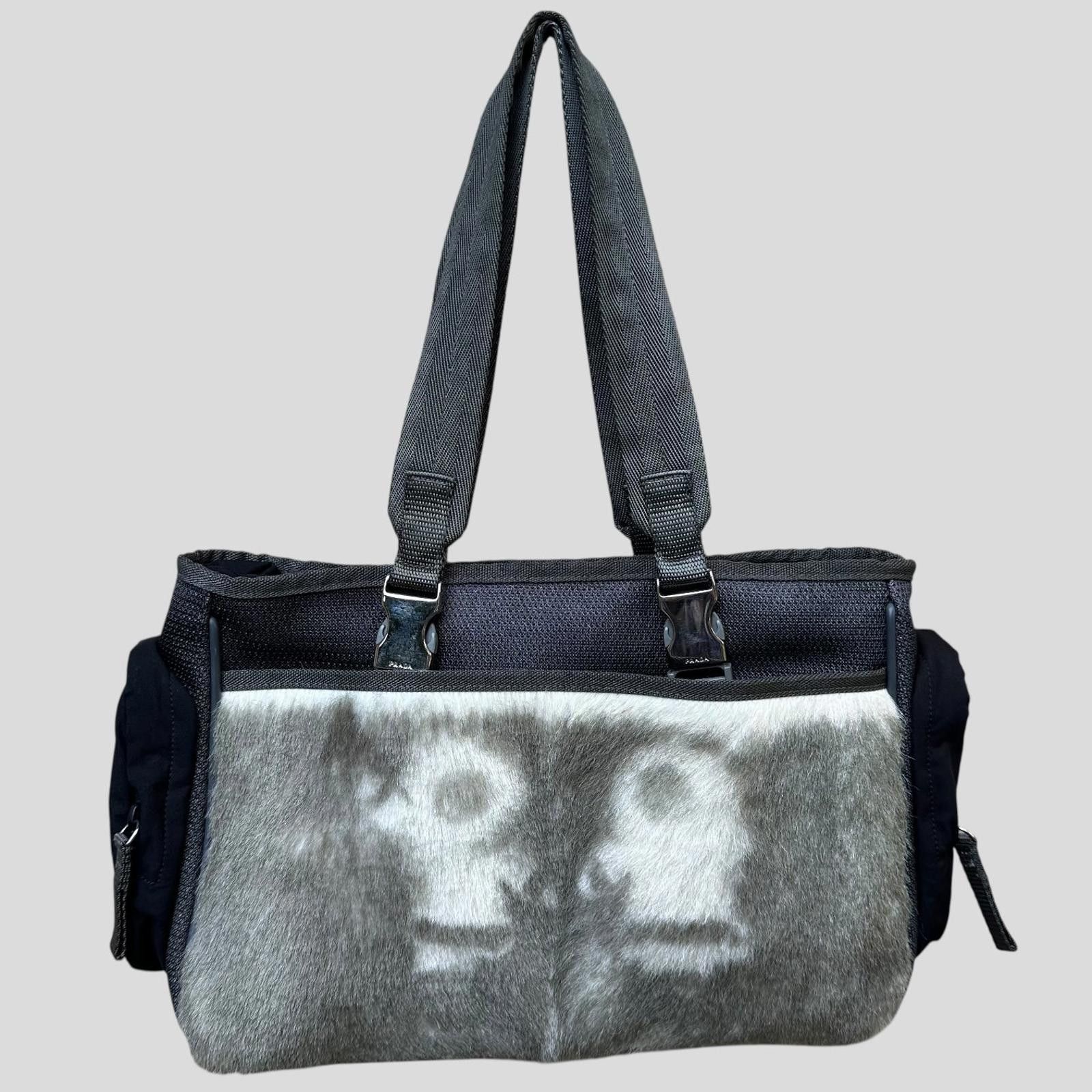 Prada Prada Sport 2004 Eskimo Goat Fur Technical Handbag Size ONE SIZE - 2 Thumbnail