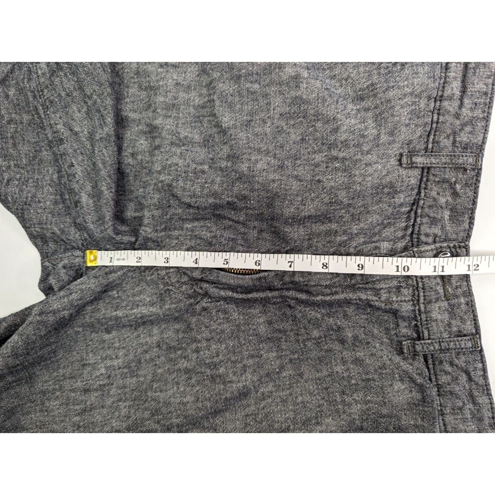 Levi's Levi's Chino Shorts Grey Chambray Men's 38 Cotton Linen Regular Front Flat 211810048 Size US 38 / EU 54 - 4 Thumbnail