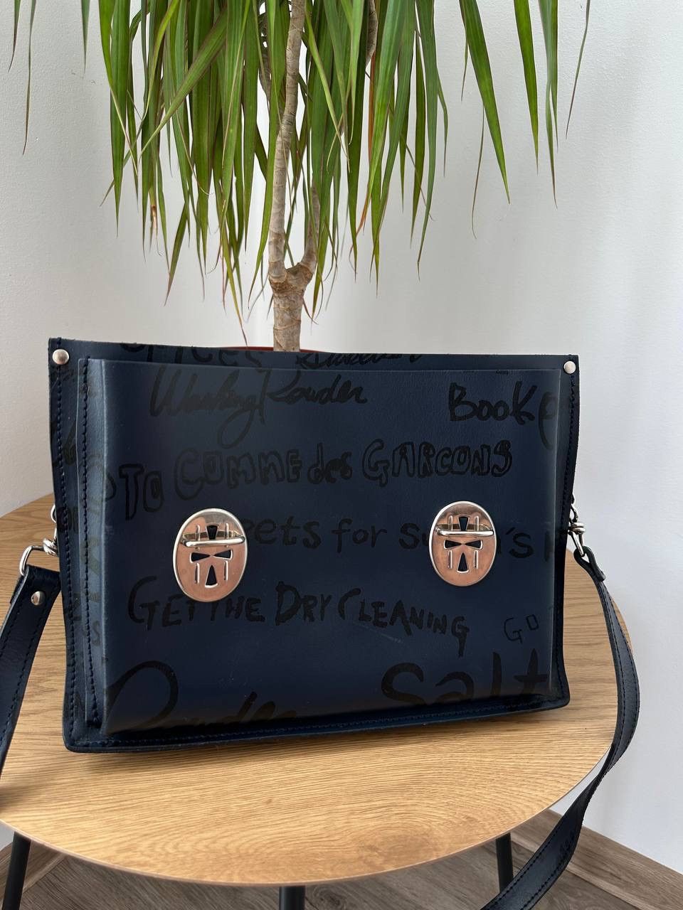 Comme des Garcons Vintage Comme des Garçons Black Graffiti Satchel Bag Rare Size ONE SIZE - 13 Thumbnail
