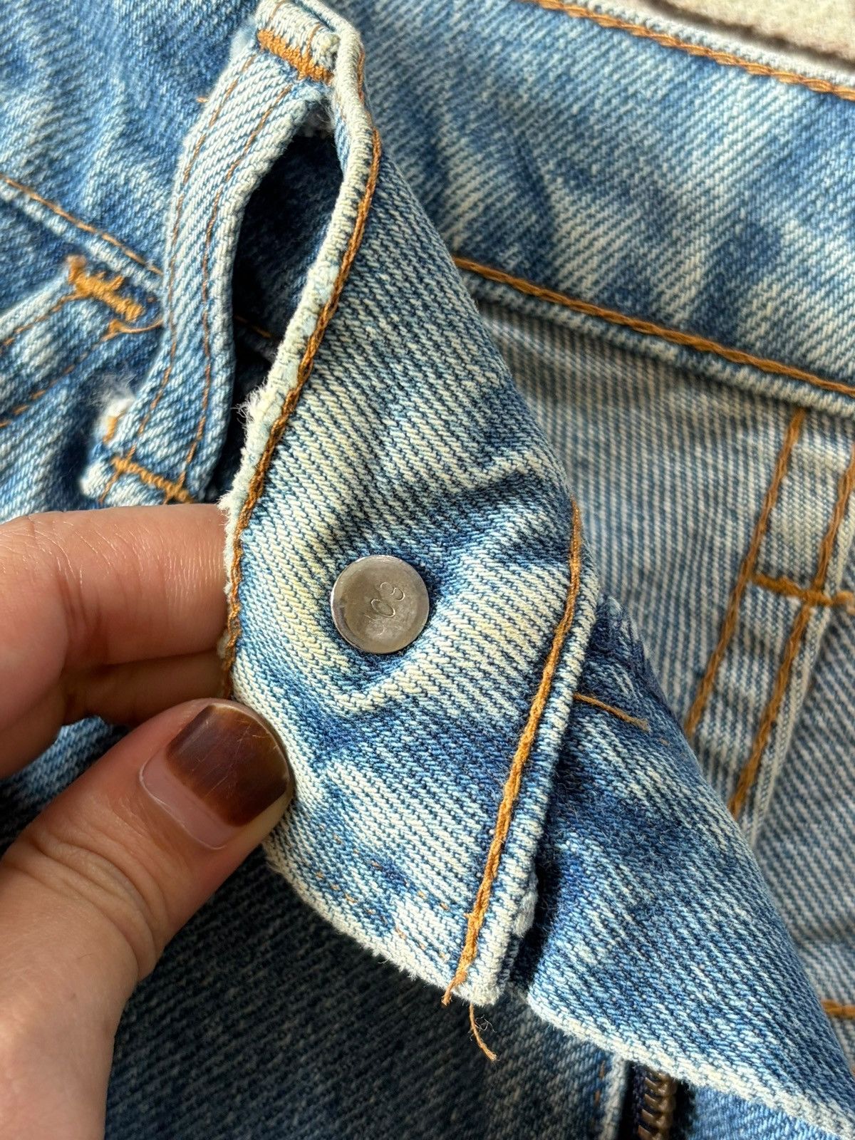 Levi's Vintage Levis Orange Tab Faded Wash Distress Flare Jeans Size 29" - 5 Thumbnail