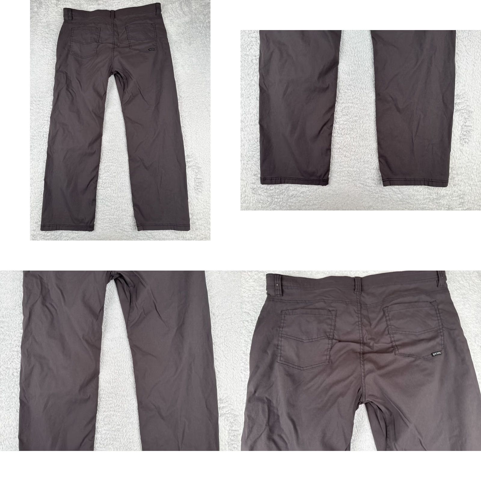 Prana Prana Jeans Mens 38 Gray Slim Fit Nylon 5-Pocket Straight Inseam 30in Easy Care Machine Washable Vintage No Size US 38 / EU 54 - 9 Thumbnail