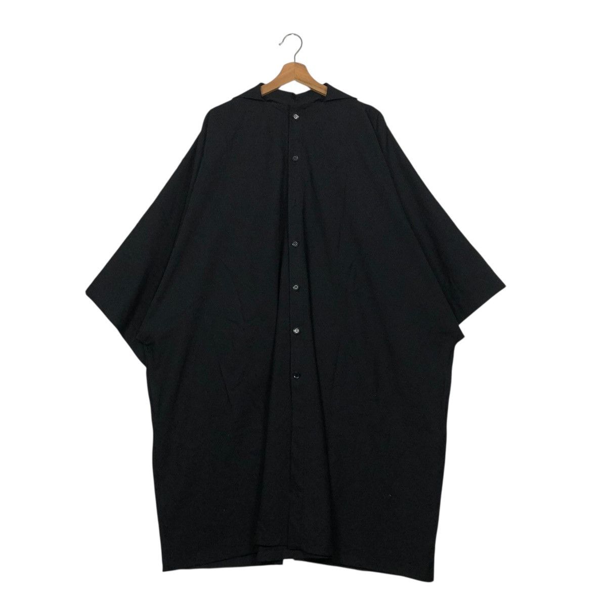 Yohji Yamamoto 🔥RICH BLACK VINTAGE YOHJI YAMAMOTO OVERSIZE JACKET RUNWAY Size US L / EU 52-54 / 3 - 15 Thumbnail