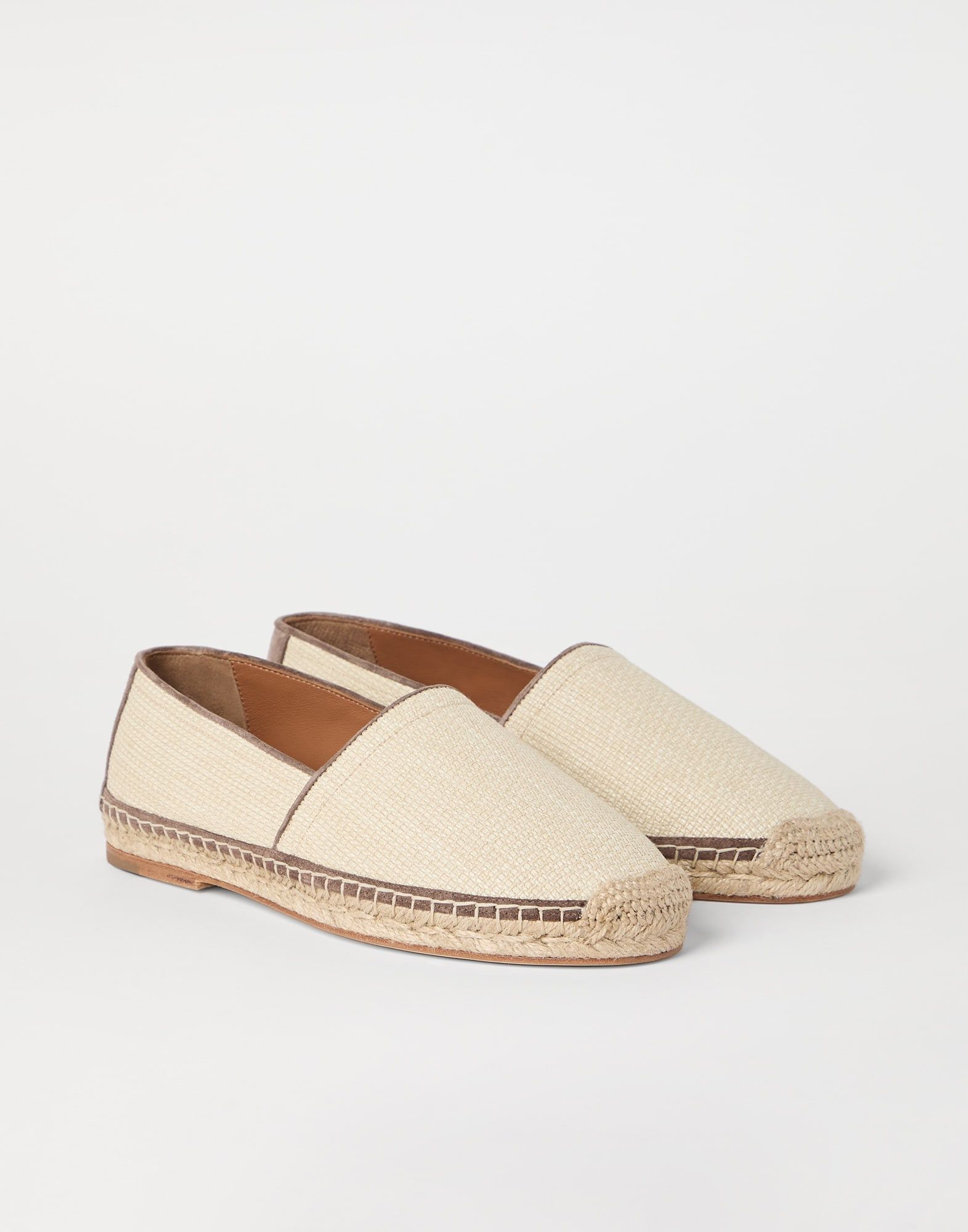 Brunello Cucinelli o1la1rc1a0326 Techno Raffia Espadrilles in Beige Size US 12 / EU 45 - 2 Thumbnail