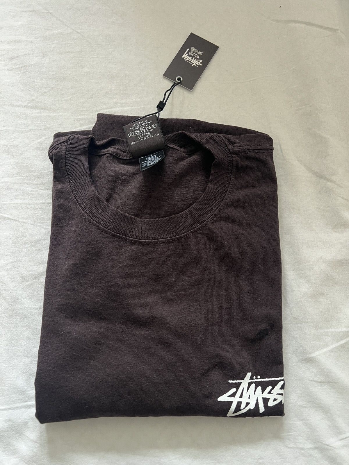 NEW Stussy x Wales Bonner Ocean Song Tee Brown *soap stain* - www