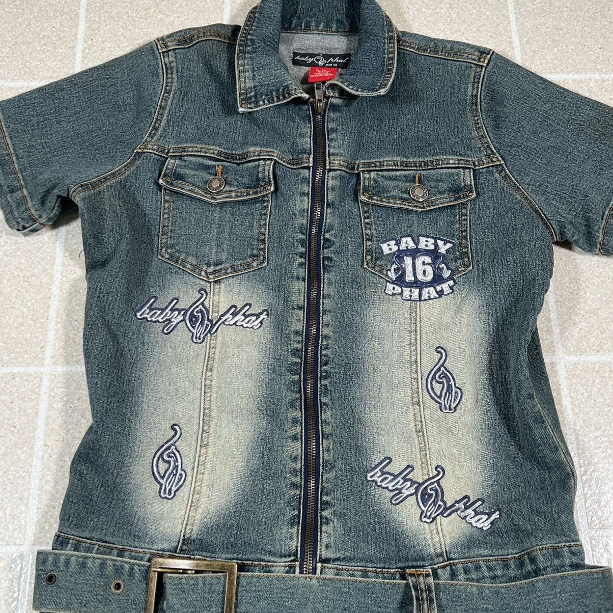 Other Baby Phat vintage Y2K denim romper Jumpsuit Size 17 logo Size XL / US 12-14 / IT 48-50 - 2 Thumbnail