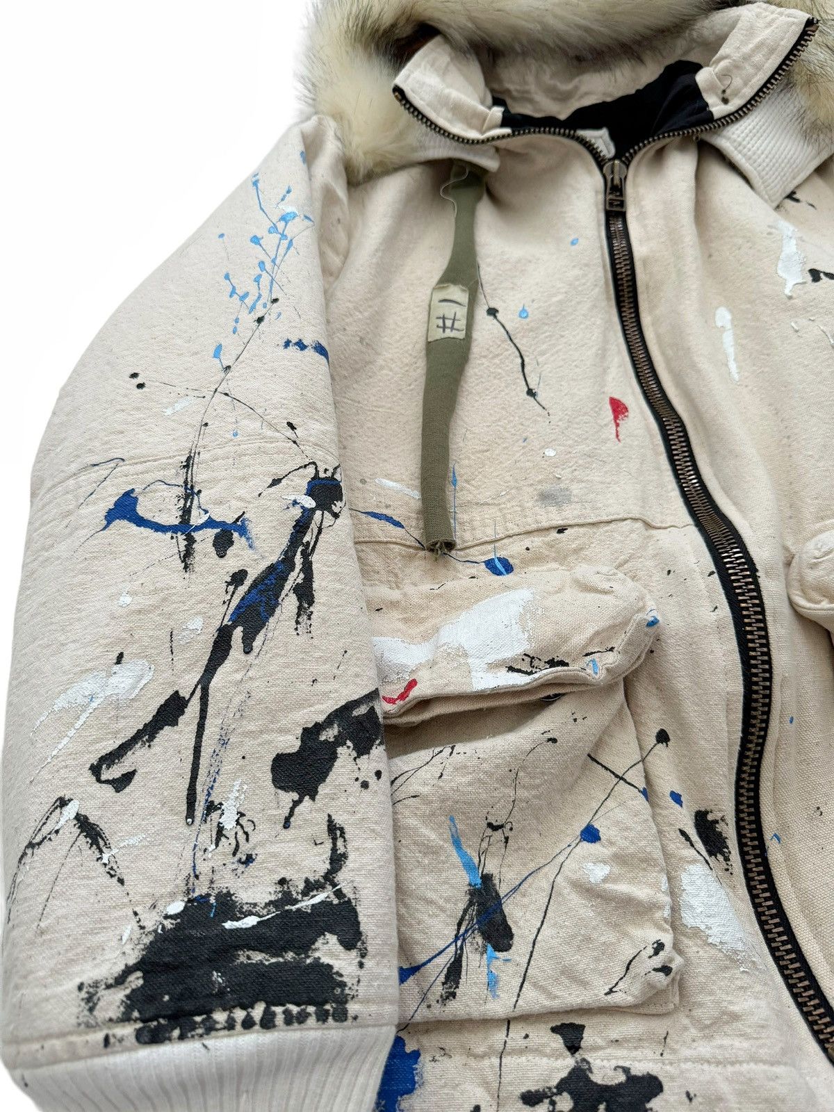 Greg Lauren Sz2 Sample Painted Puffer Canvas Parka Size US M / EU 48-50 / 2 - 3 Thumbnail