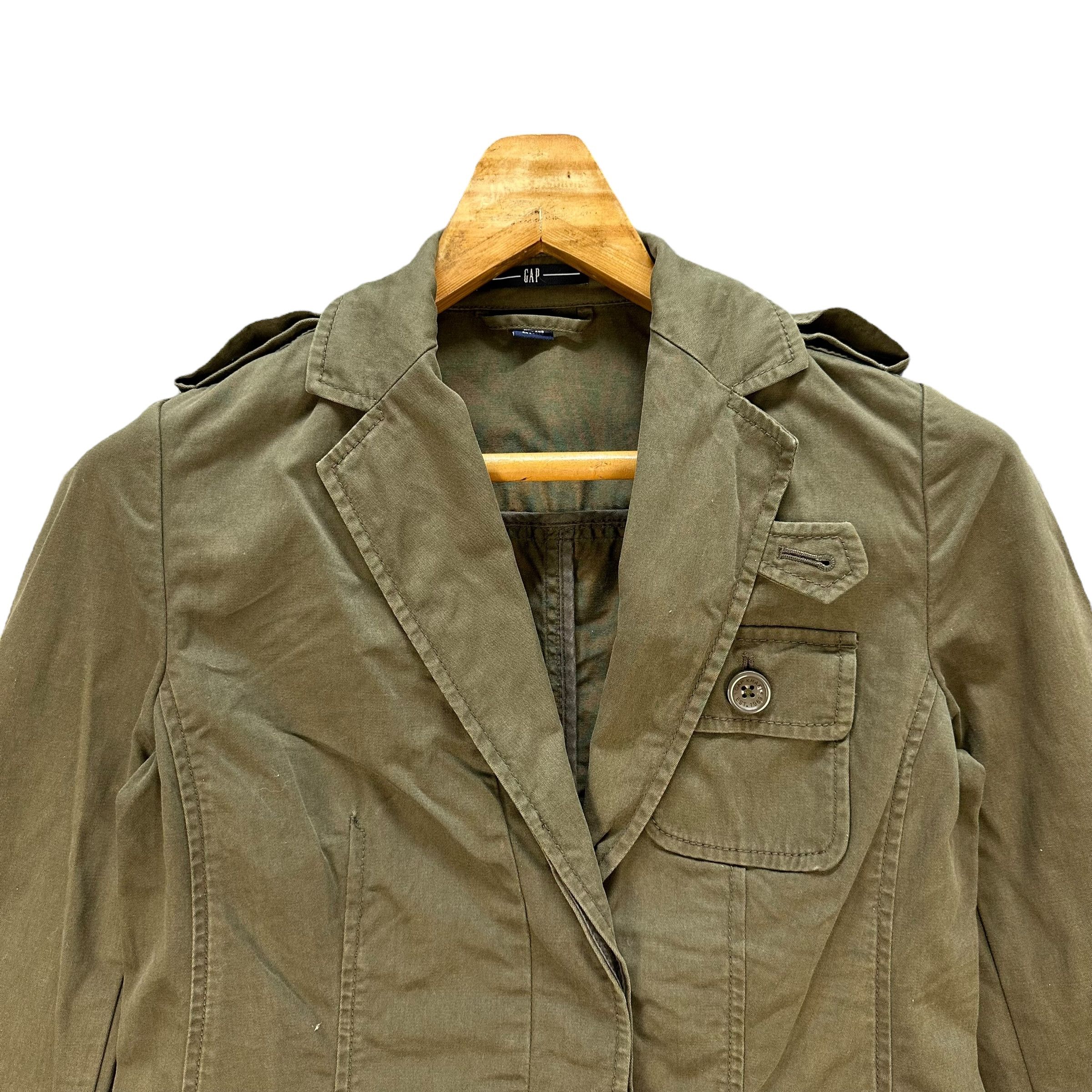 Gap Y2k Vintage GAP Khaki Olive Green Jacket #A74-1789 Size S / US 4 / IT 40 - 2 Thumbnail