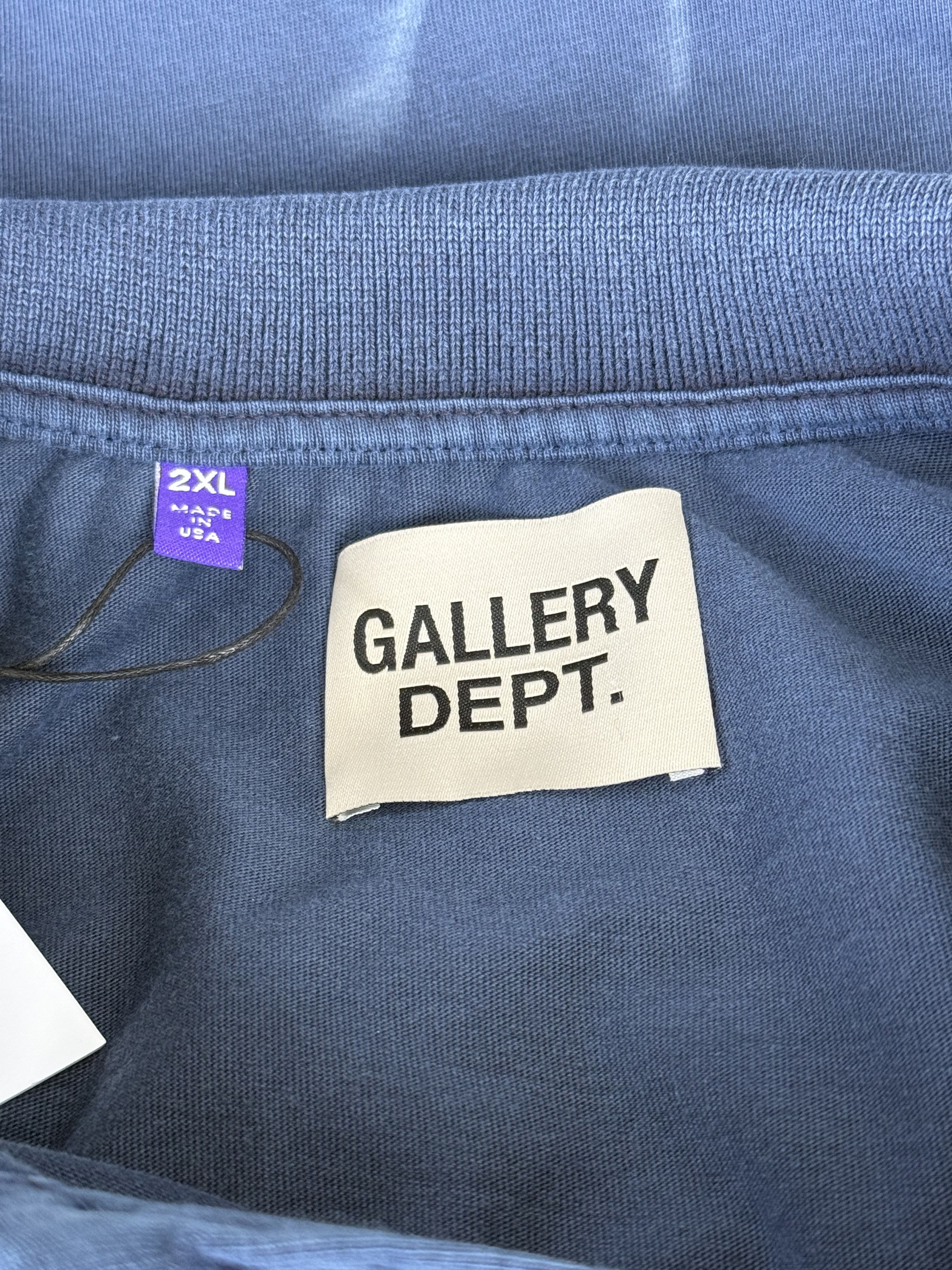 Gallery Dept. Gallery Dept Navy & Yellow Logo Polo T-Shirt Size US L / EU 52-54 / 3 - 3 Thumbnail