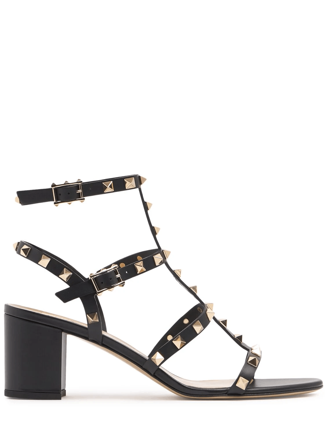 VALENTINO GARAVANI Black 60mm Rockstud Sandals
