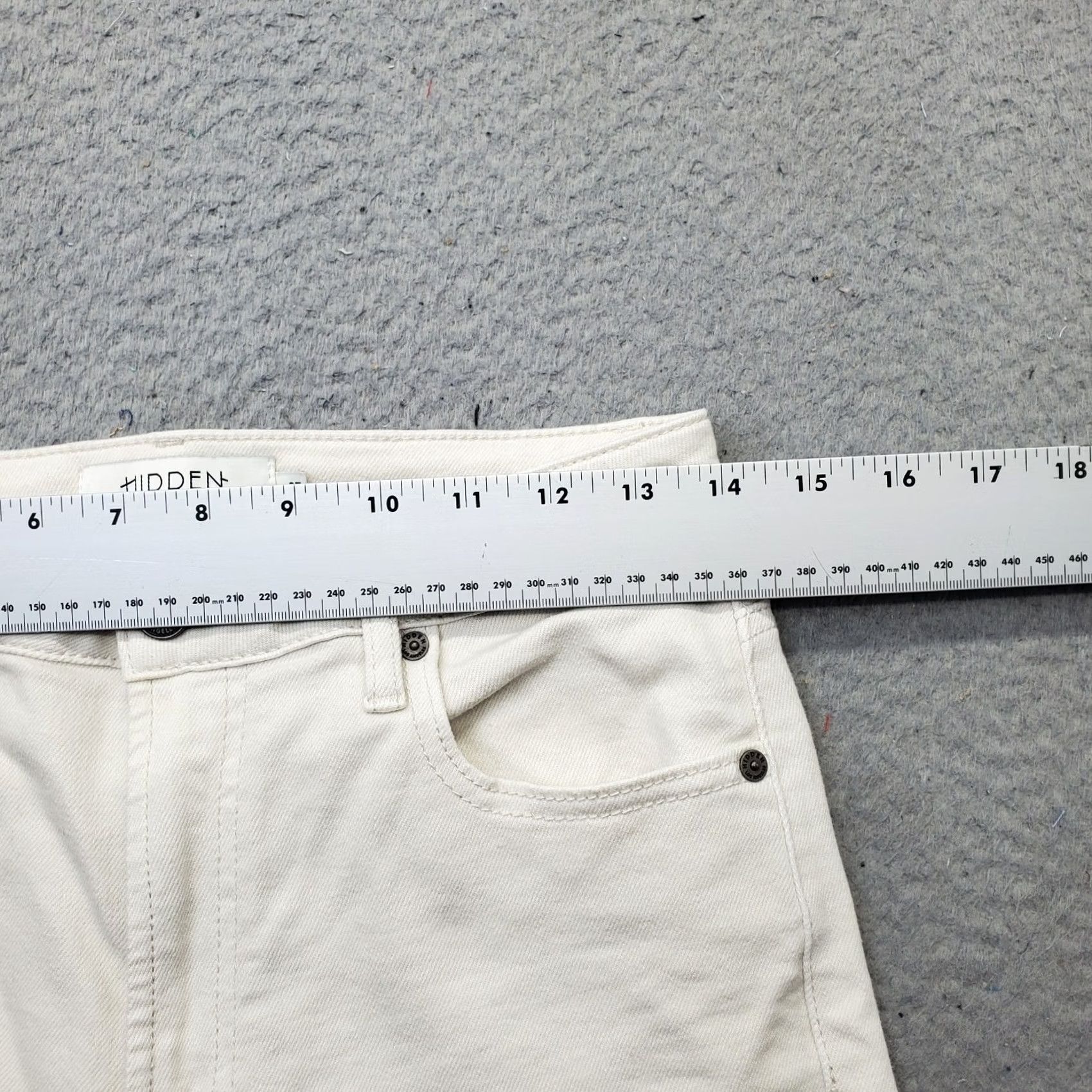Vintage Hidden Womens Jeans 27 White Crop Wide-Leg Vtg Tracey Sea Salt Wash HD1551ST-SS Size 27" / US 4 / IT 40 - 6 Thumbnail