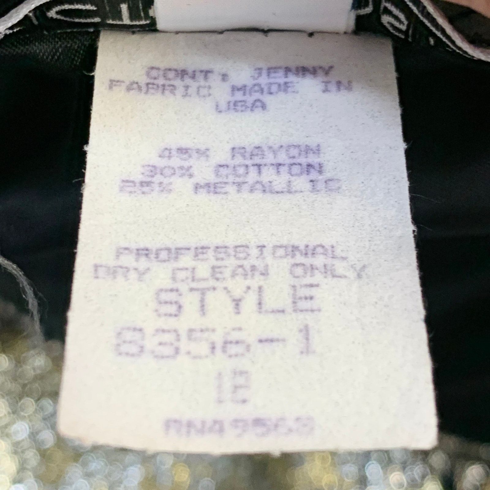 Other Size M Silver Black Gold Rayon Blend Marbled Evening Gown Size M / US 6-8 / IT 42-44 - 6 Thumbnail