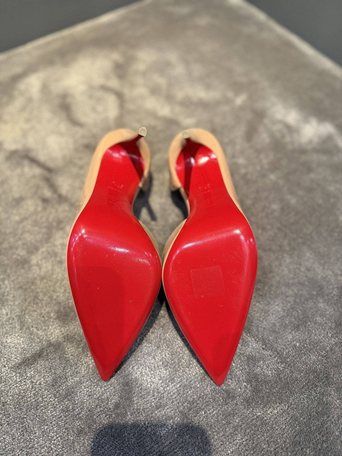 Christian Louboutin Christian Louboutin Iriza 100mm patent nude pumps Size US 7 / IT 37 - 6 Thumbnail