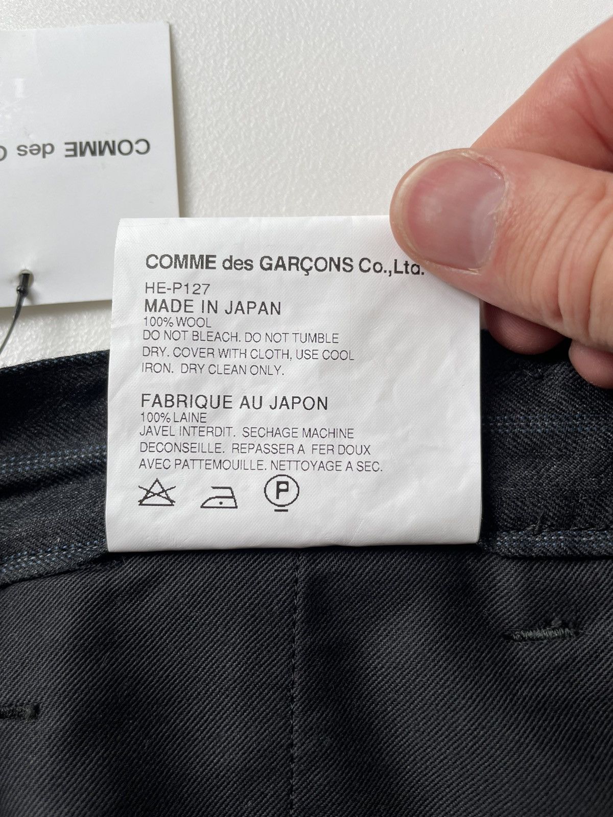 Comme des Garcons A/W 09 Grey / Blue Pinstripe Wool Trousers Size US 31 - 10 Thumbnail