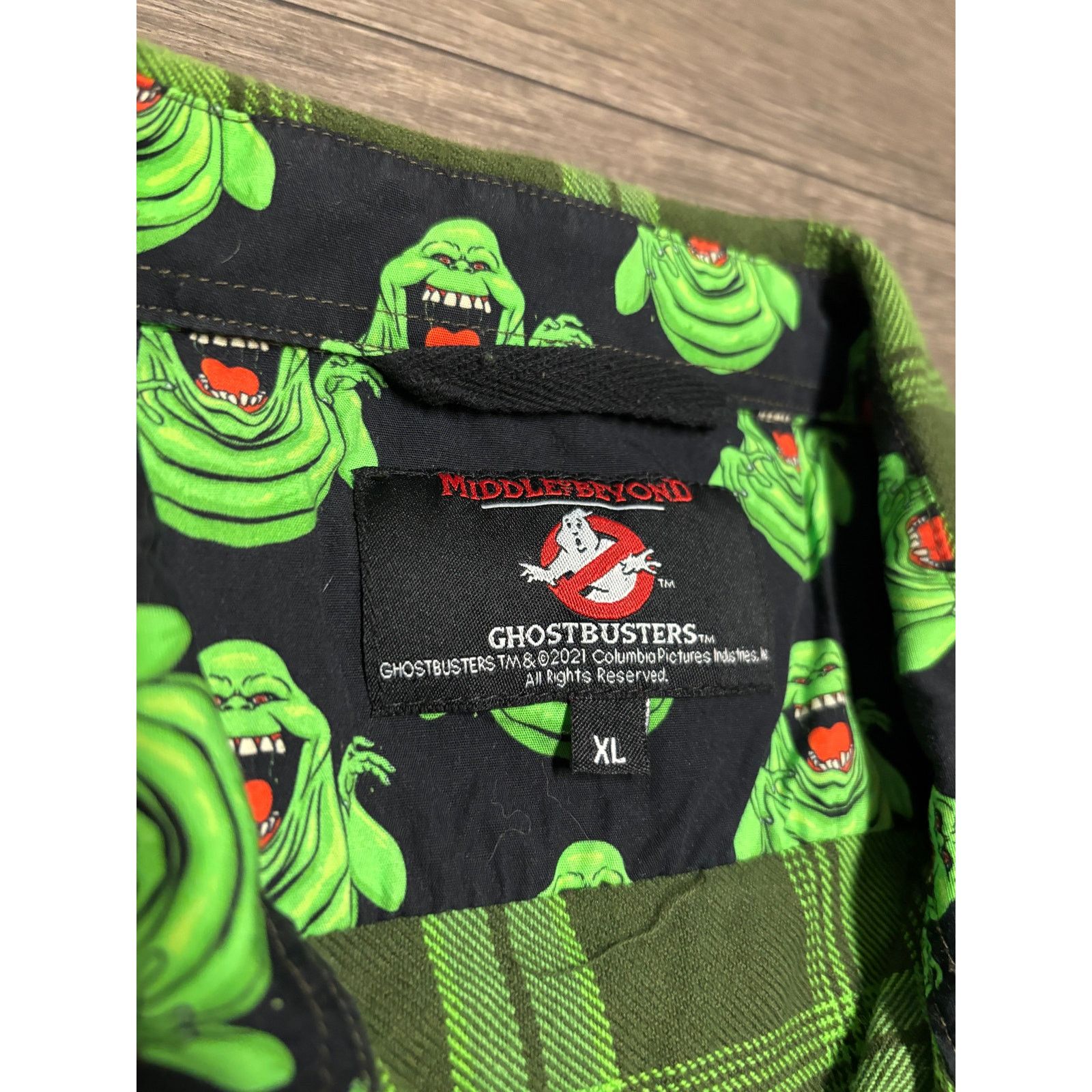 Unknown London Middle of Beyond Flannel Ghostbusters Buttons Shirt Sz XL Size US XL / EU 56 / 4 - 2 Thumbnail