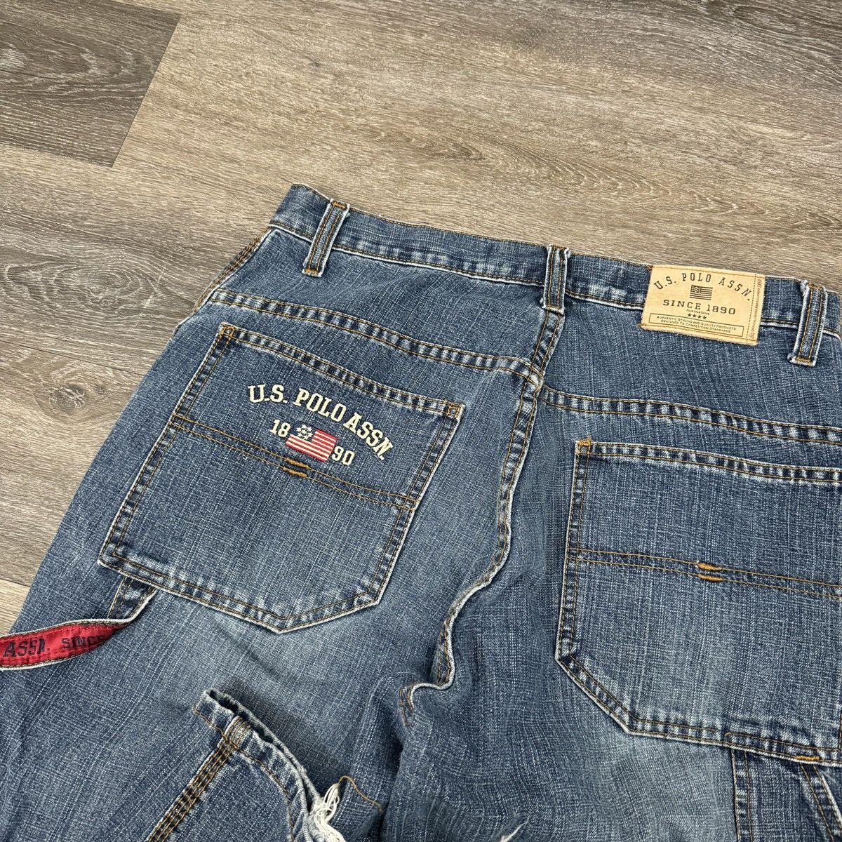JNCO × U.S. Polo Assn. × Vintage Vintage Y2K US POLO ASSN embroidered baggy carpenter pants Size US 32 / EU 48 - 3 Thumbnail