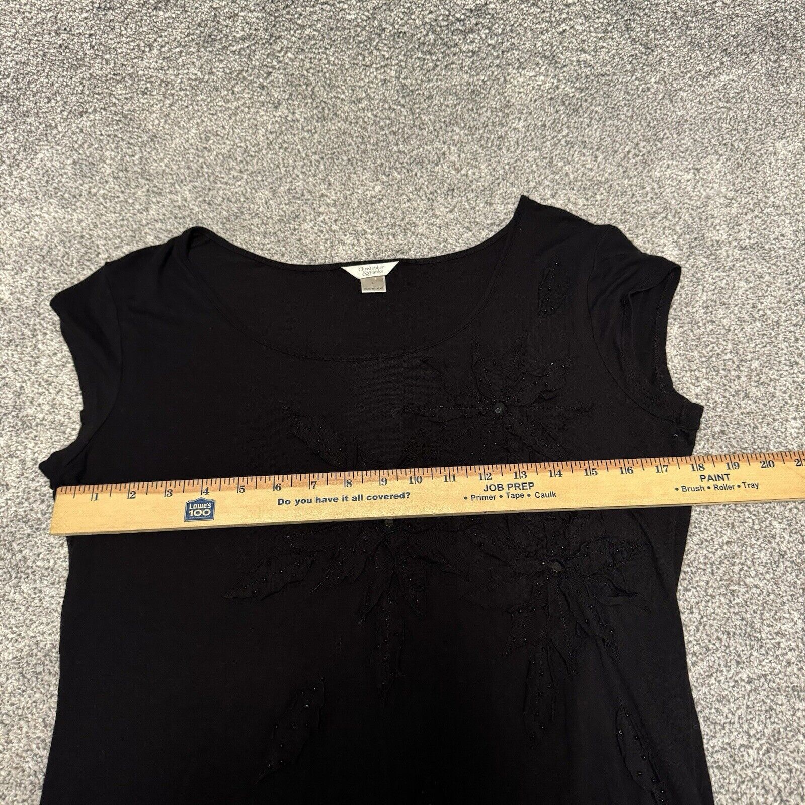 Other 90s Y2K Top Womens L Floral Sequins Beads Hippie Whimsigoth Size L / US 10 / IT 46 - 4 Thumbnail