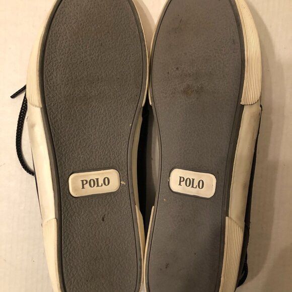 Polo Ralph Lauren polo Ralph Lauren men's black leather fashion sneakers 17D Size US 15 / EU 48 - 6 Thumbnail