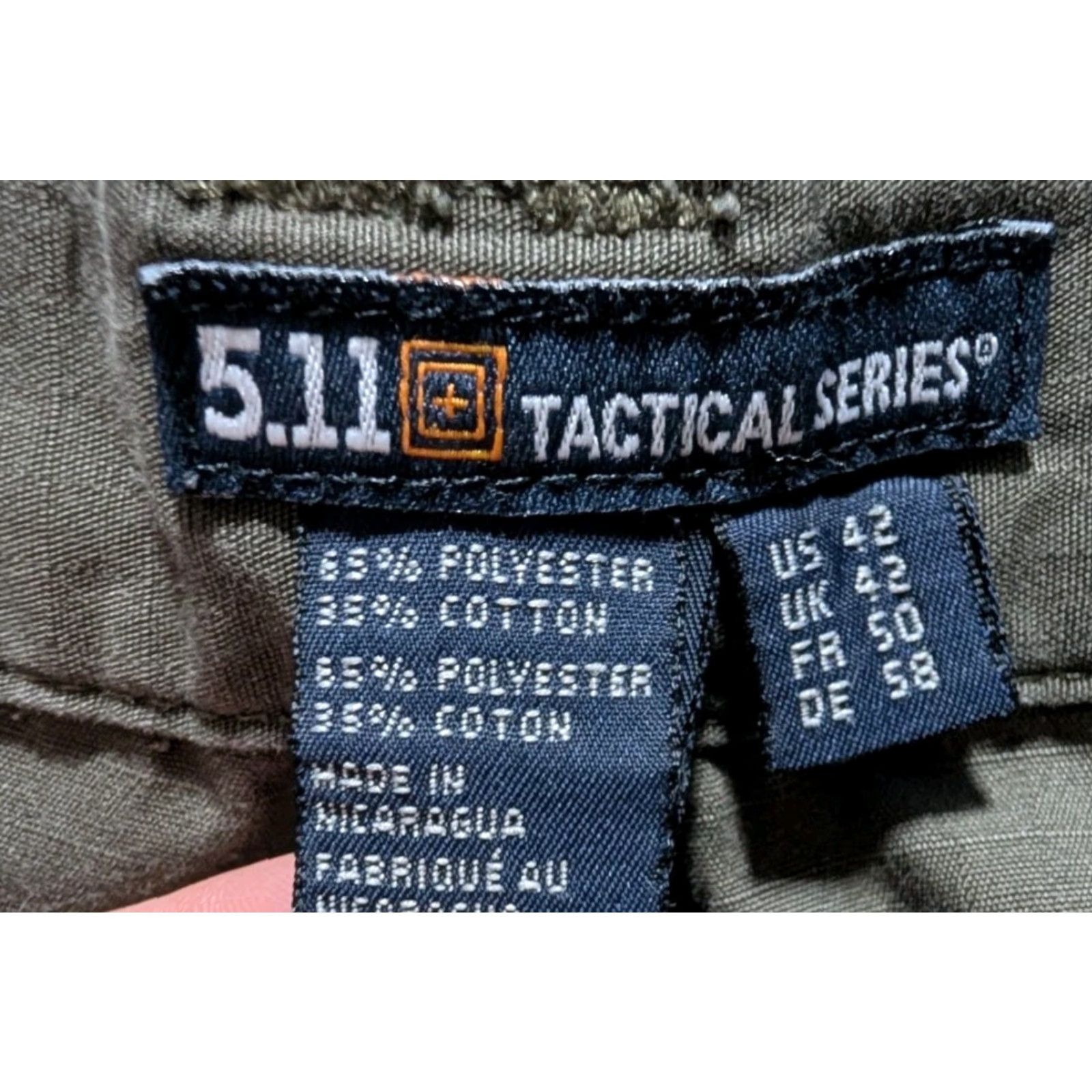 Vintage 5.11 Tactical 511 Shorts Mens Cargo Style 73308 Green 42 Utility Pockets Workwear Canvas Cotton Polyester Belt Loops Fashion Tactical Mens Short Size US 42 / EU 58 - 4 Thumbnail