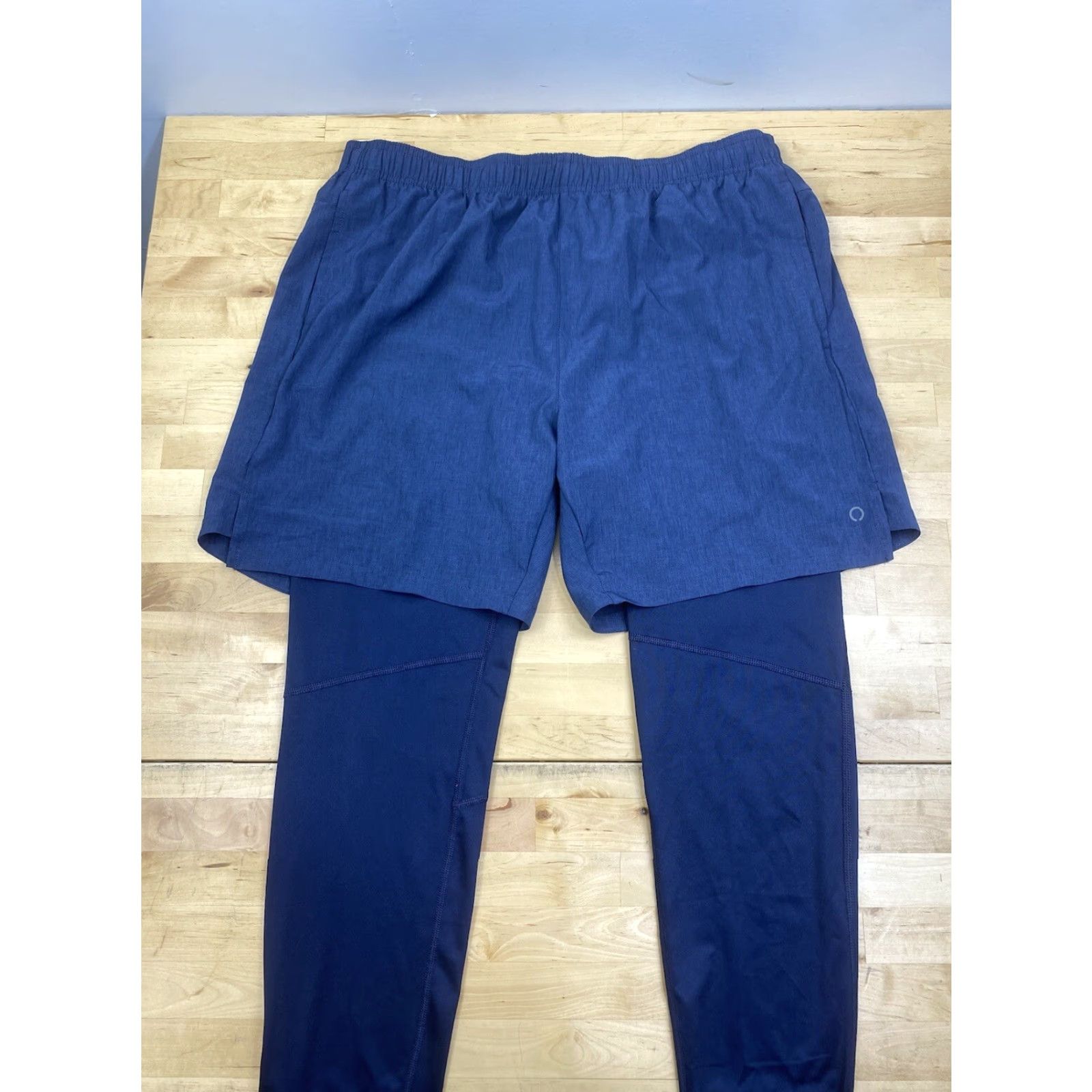 Vintage Skora Running Shorts Mens L Blue Athletic Lined Qwick Dry #8411 Size US 33 - 2 Thumbnail
