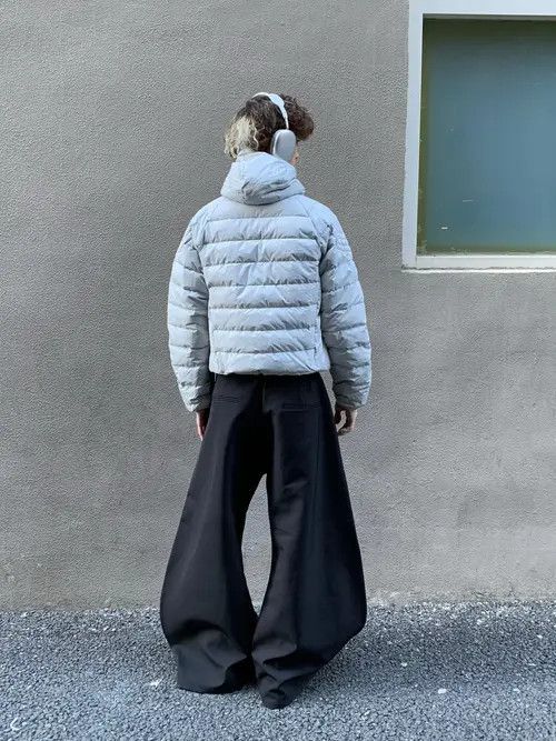 VIBE Stylish Puffer Jacket and Wide-Leg Trousers Set Size US L / EU 52-54 / 3 - 3 Thumbnail
