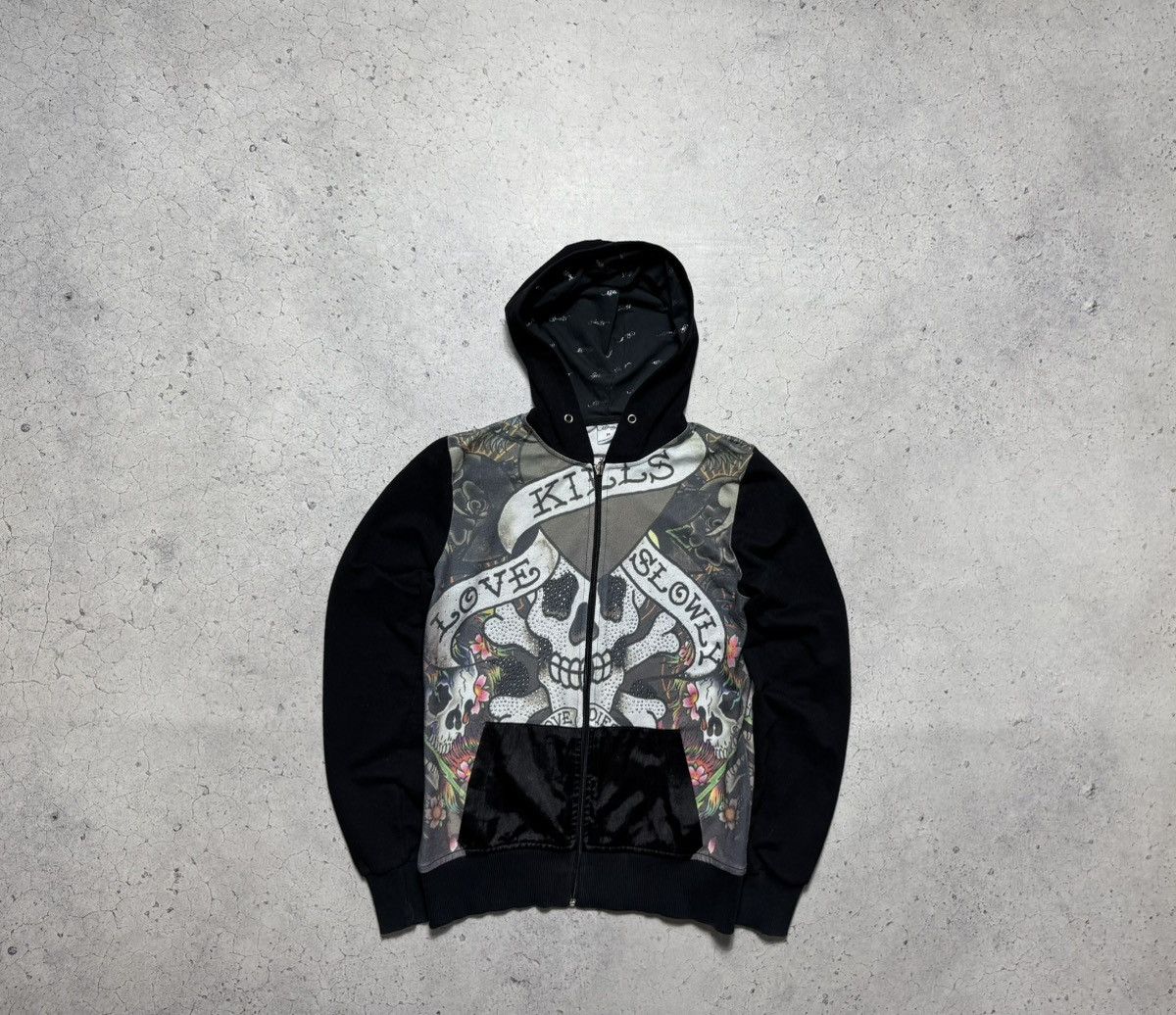Ed Hardy Ed Hardy Women’s Full Zip Hoodie Skulls Love Kills Vintage Size M / US 6-8 / IT 42-44 - 2 Thumbnail